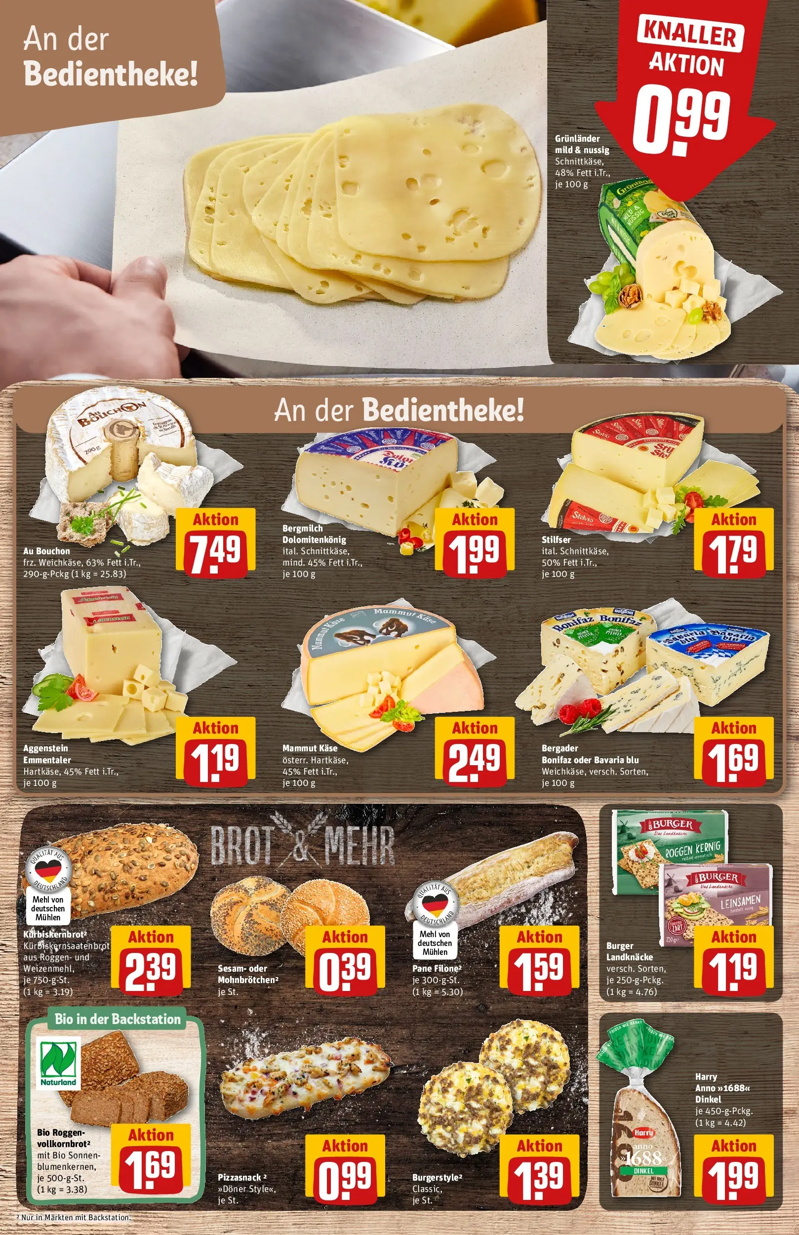 REWE Prospekt ab 09.03.2026 zum Blättern » Angebote | Seite: 11 | Produkte: Mehl, Käse, Pane, Brot