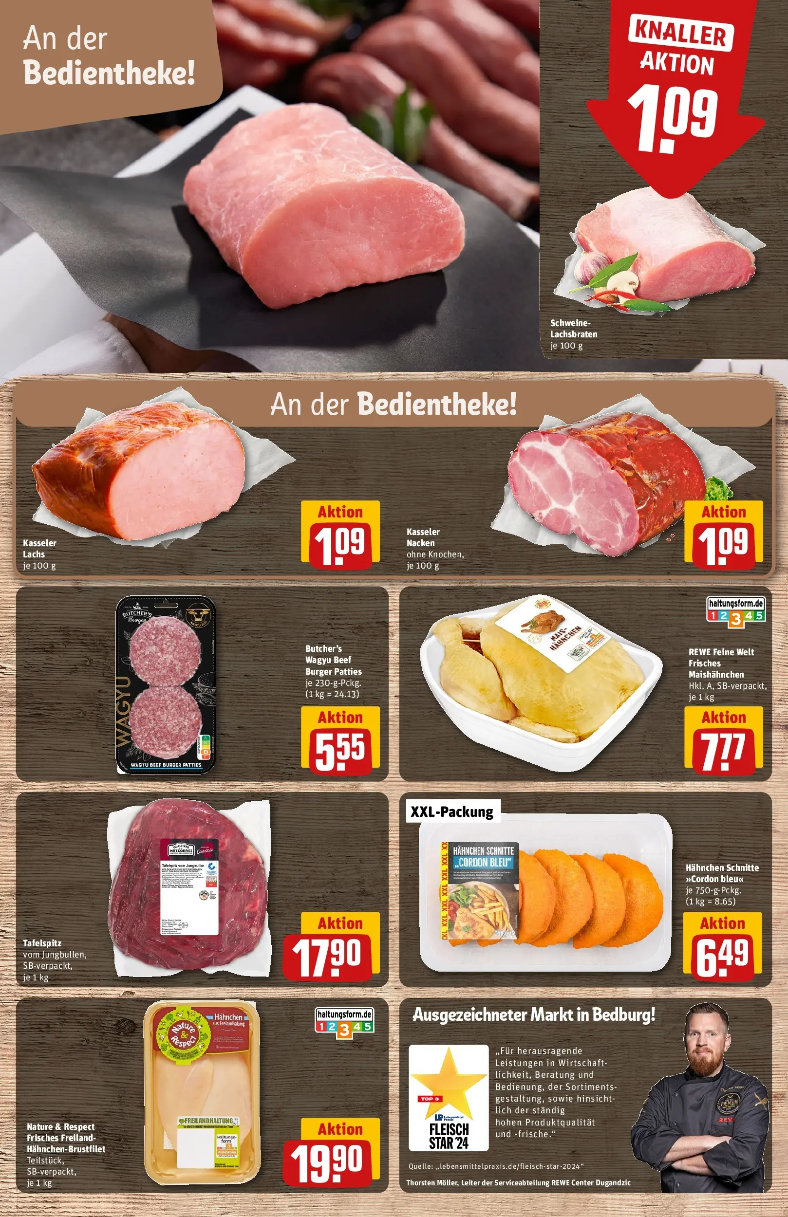 REWE Prospekt ab 09.03.2026 zum Blättern » Angebote | Seite: 8 | Produkte: Top, Burger, Lachs, Fleisch