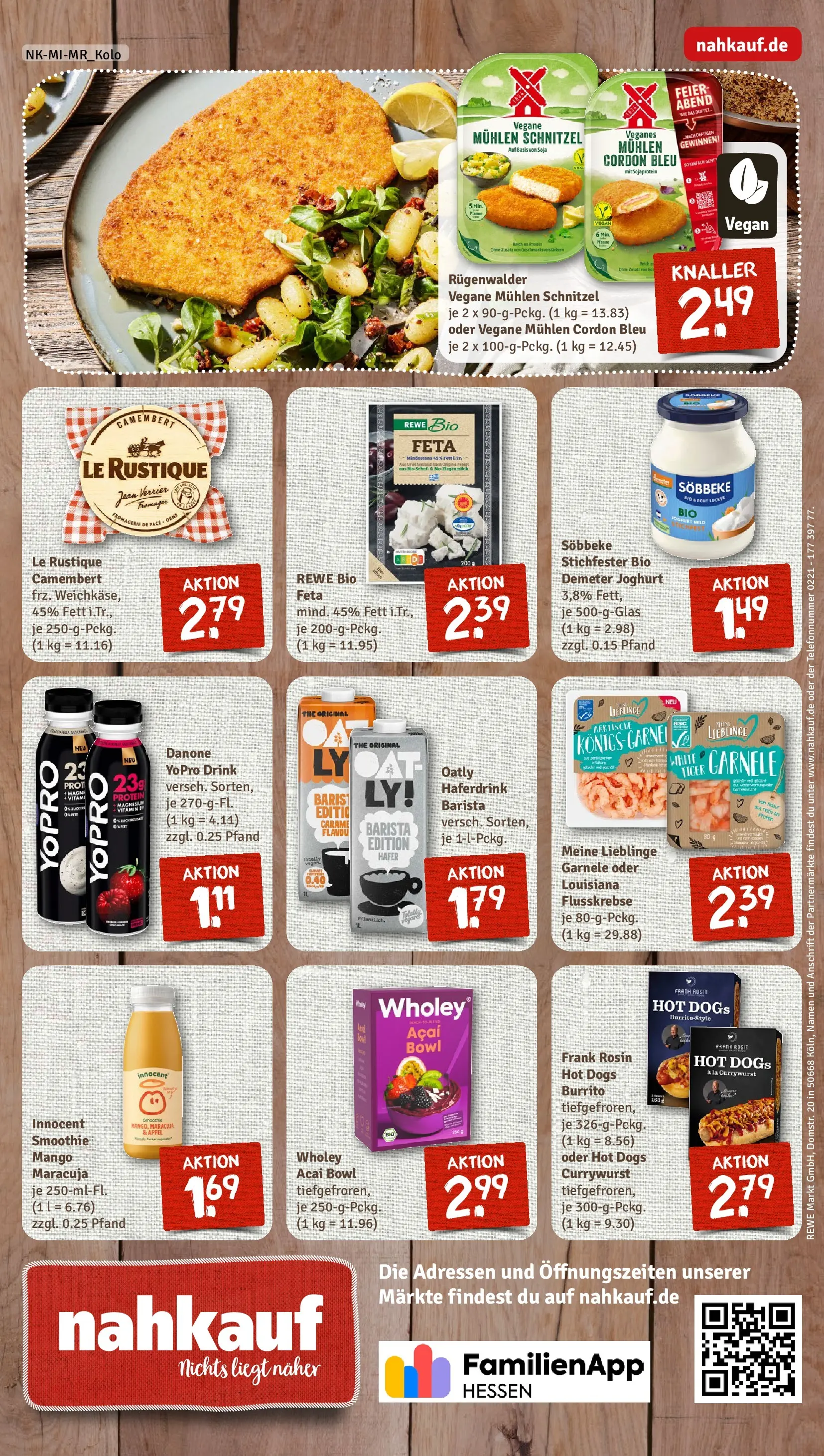 REWE Prospekt ab 09.03.2026 zum Blättern » Angebote | Seite: 8 | Produkte: Äpfel, Schnitzel, Oatly, Mango