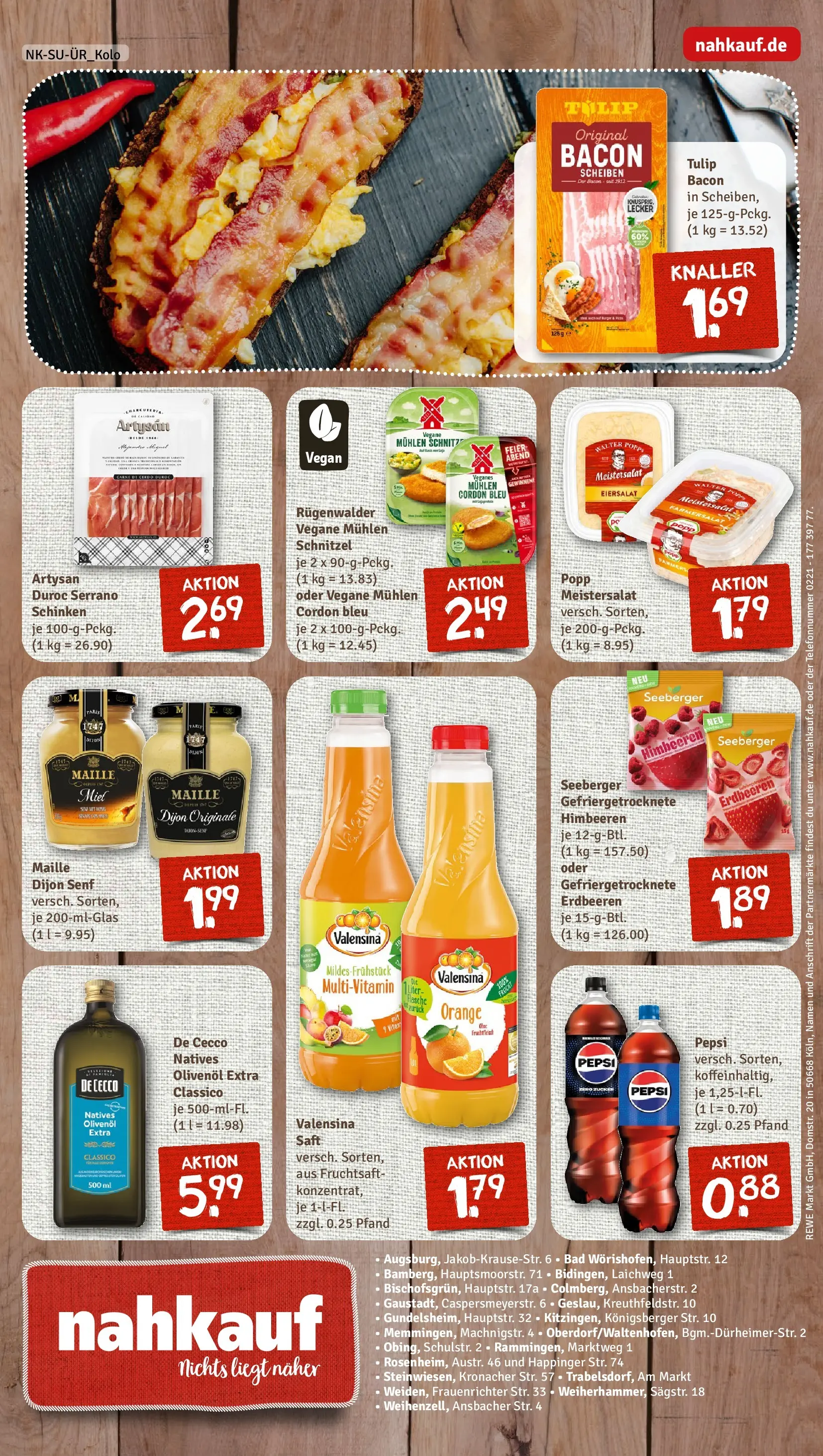 REWE Prospekt ab 09.03.2026 zum Blättern » Angebote | Seite: 8 | Produkte: Cola, Olivenol, Pepsi, Serrano schinken
