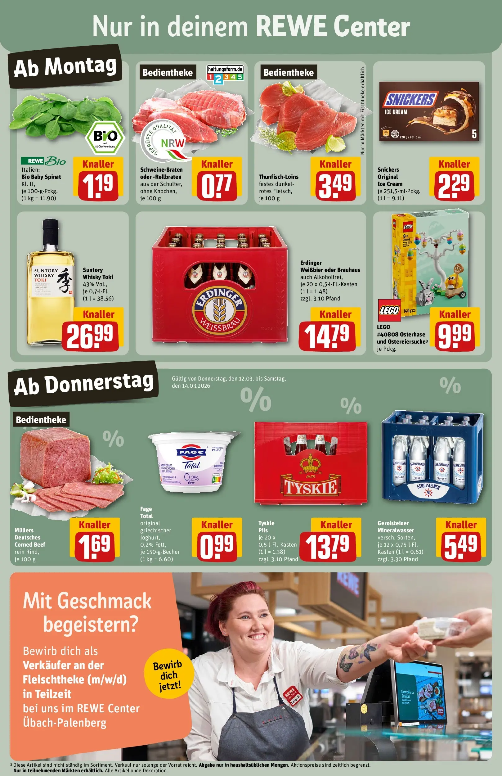 REWE Prospekt ab 09.03.2026 zum Blättern » Angebote | Seite: 3 | Produkte: Whisky, Tyskie, Snickers, Gerolsteiner
