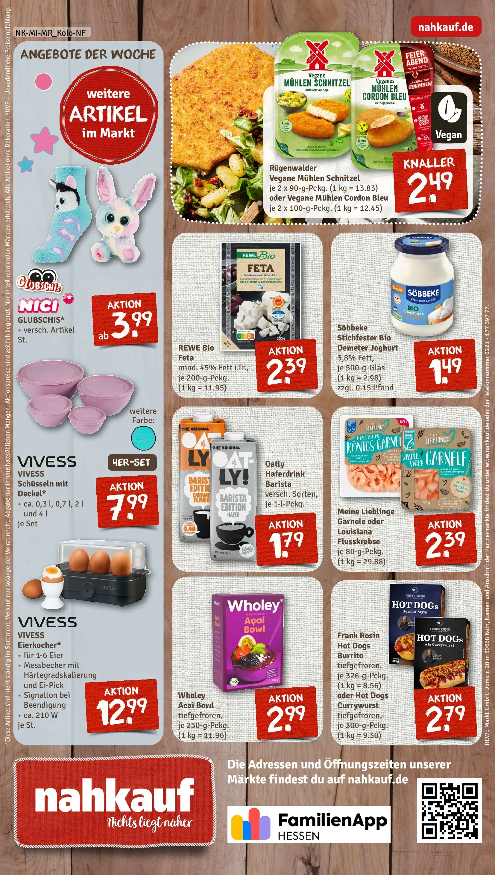 REWE Prospekt ab 09.03.2026 zum Blättern » Angebote | Seite: 8 | Produkte: Feta, Eier, Schnitzel, Oatly
