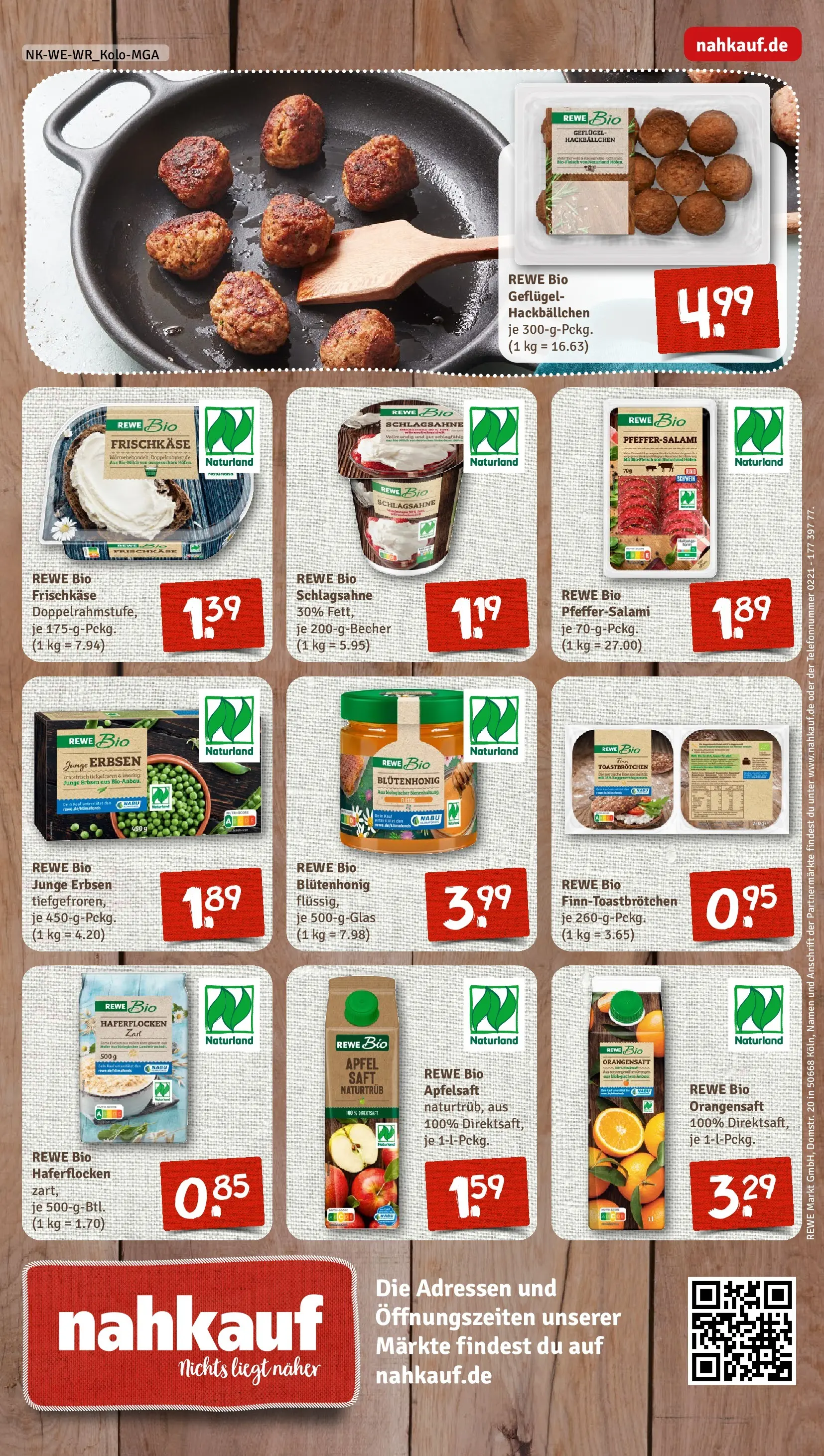 REWE Prospekt ab 09.03.2026 zum Blättern » Angebote | Seite: 8 | Produkte: Schlagsahne, Orangensaft, Saft, Erbsen