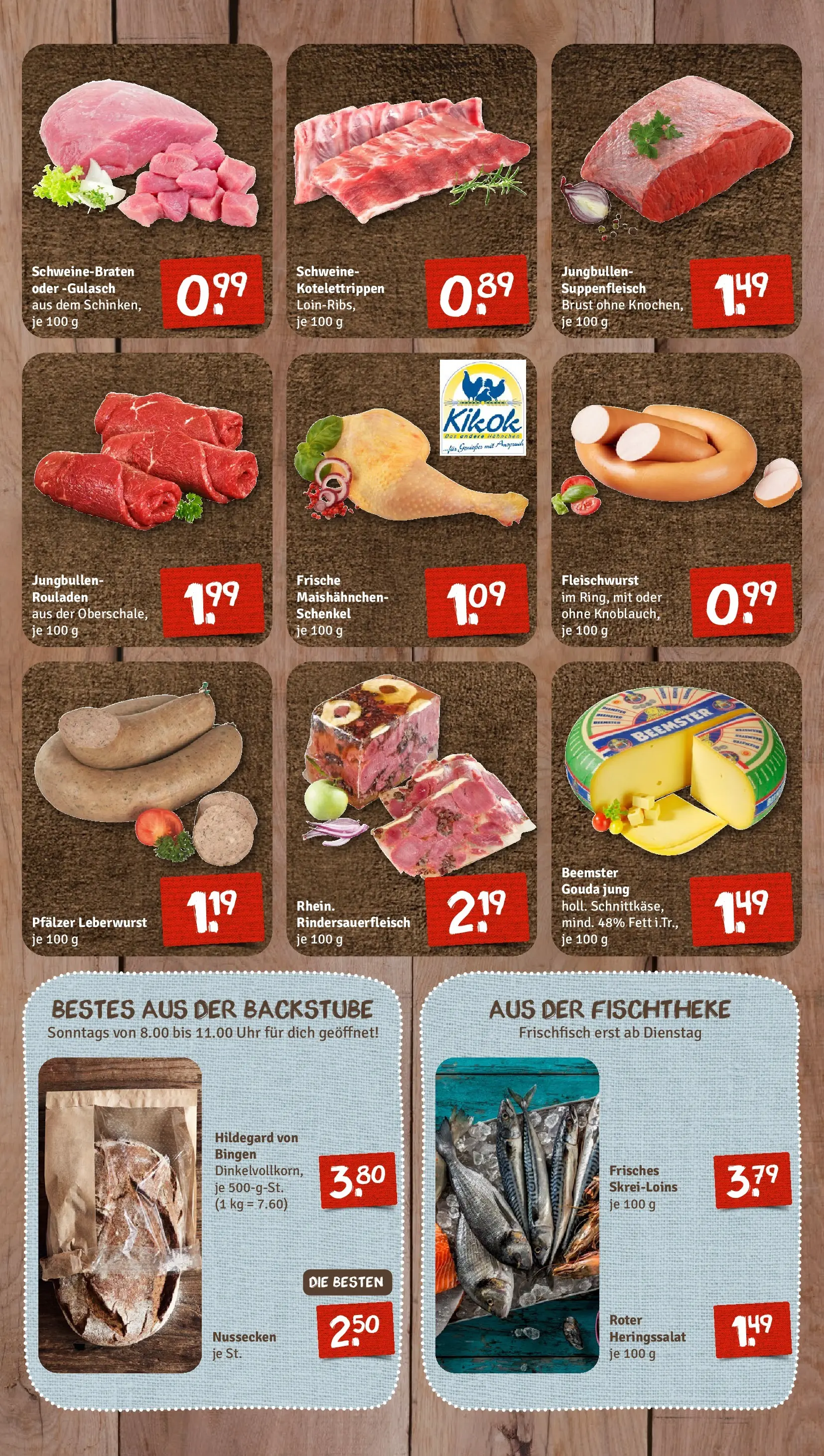 REWE Prospekt ab 09.03.2026 zum Blättern » Angebote | Seite: 7 | Produkte: Gouda, Gulasch, Suppenfleisch, Uhr