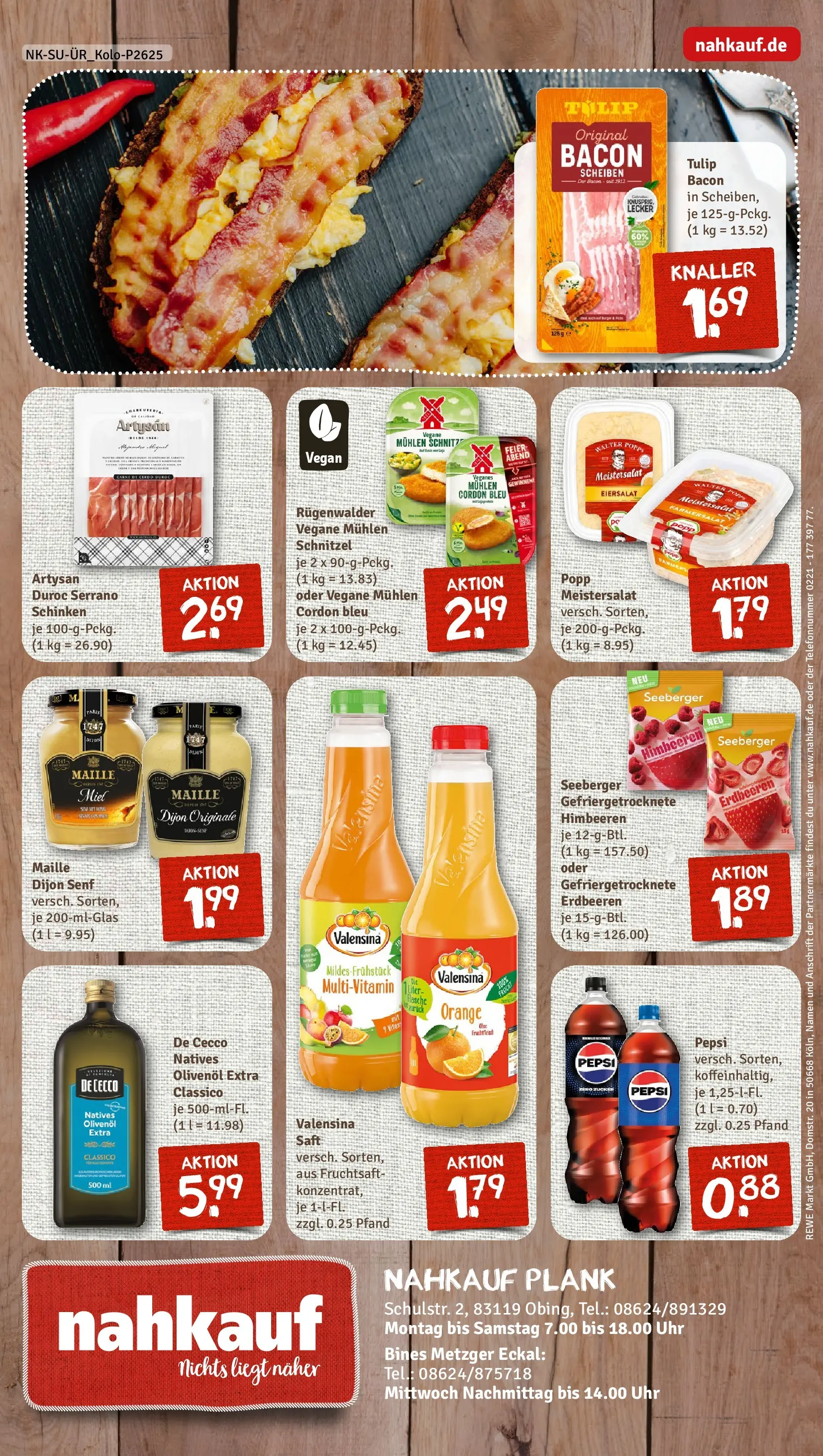 REWE Prospekt ab 09.03.2026 zum Blättern » Angebote | Seite: 8 | Produkte: Olivenol, Pepsi, Schinken, Saft