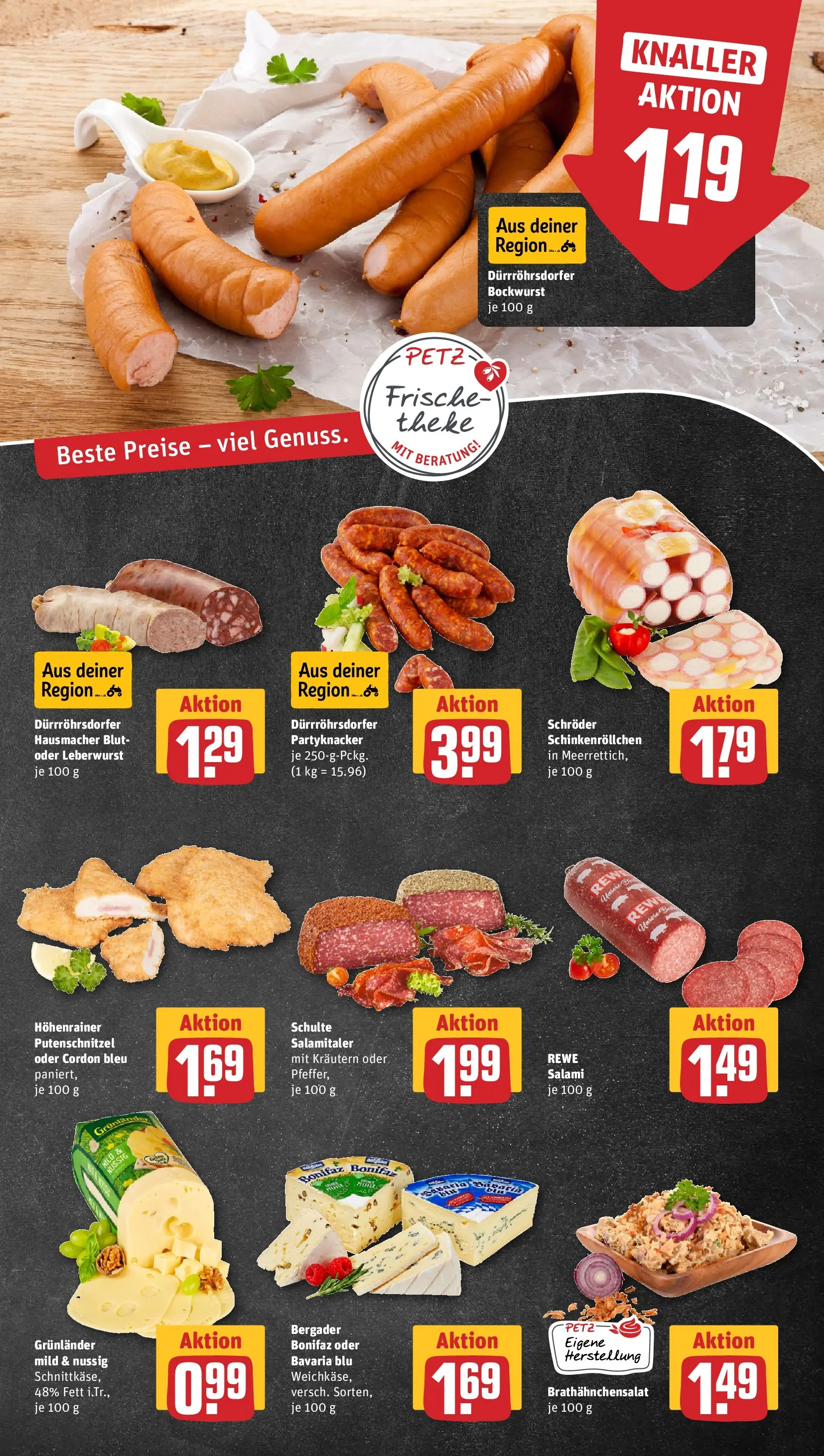 REWE Prospekt ab 09.03.2026 zum Blättern » Angebote | Seite: 11 | Produkte: Theke, Grunlander, Pfeffer, Salami