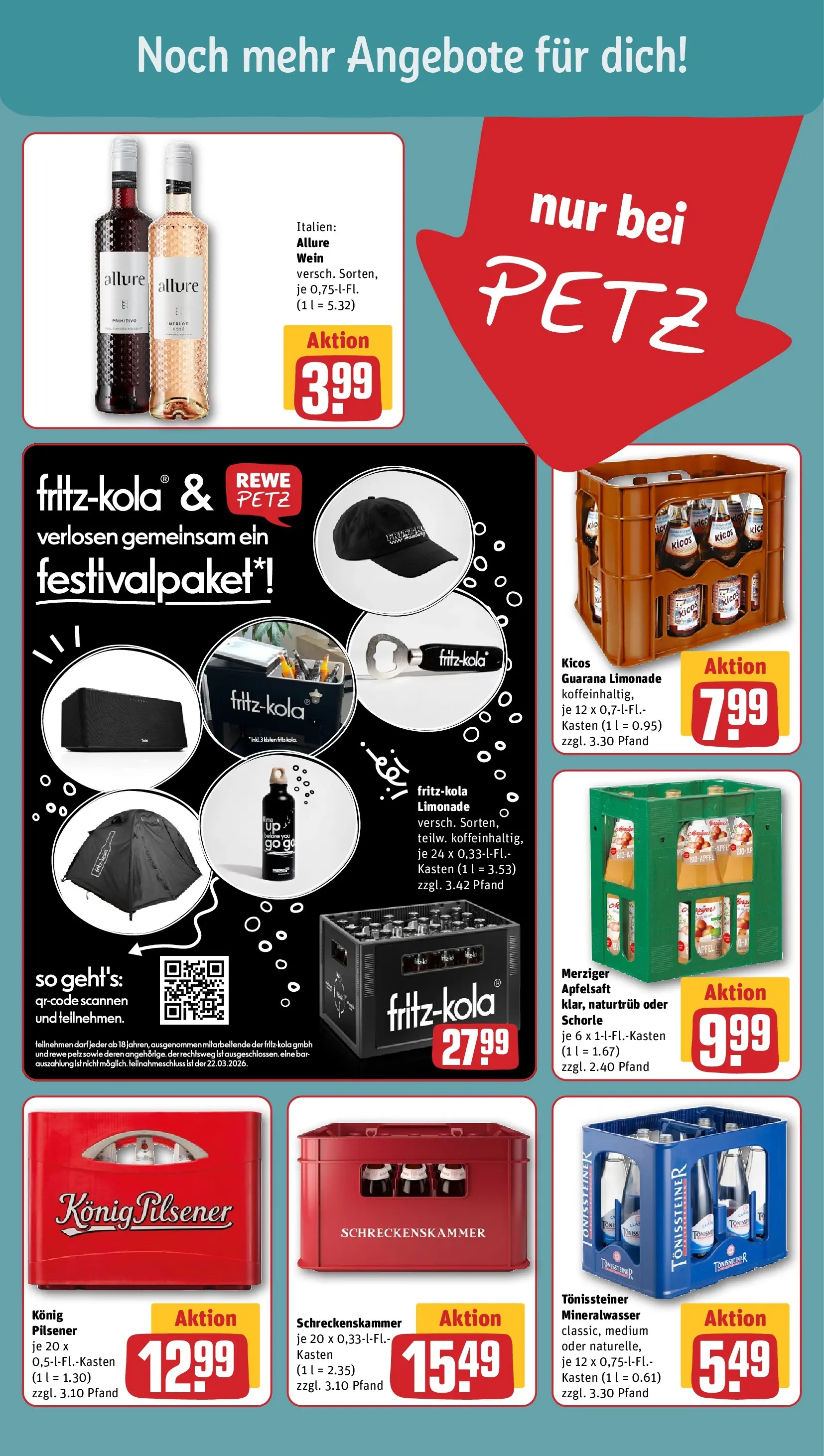 REWE Prospekt ab 09.03.2026 zum Blättern » Angebote | Seite: 17 | Produkte: Merlot, Apfelsaft, Mineralwasser, Wein