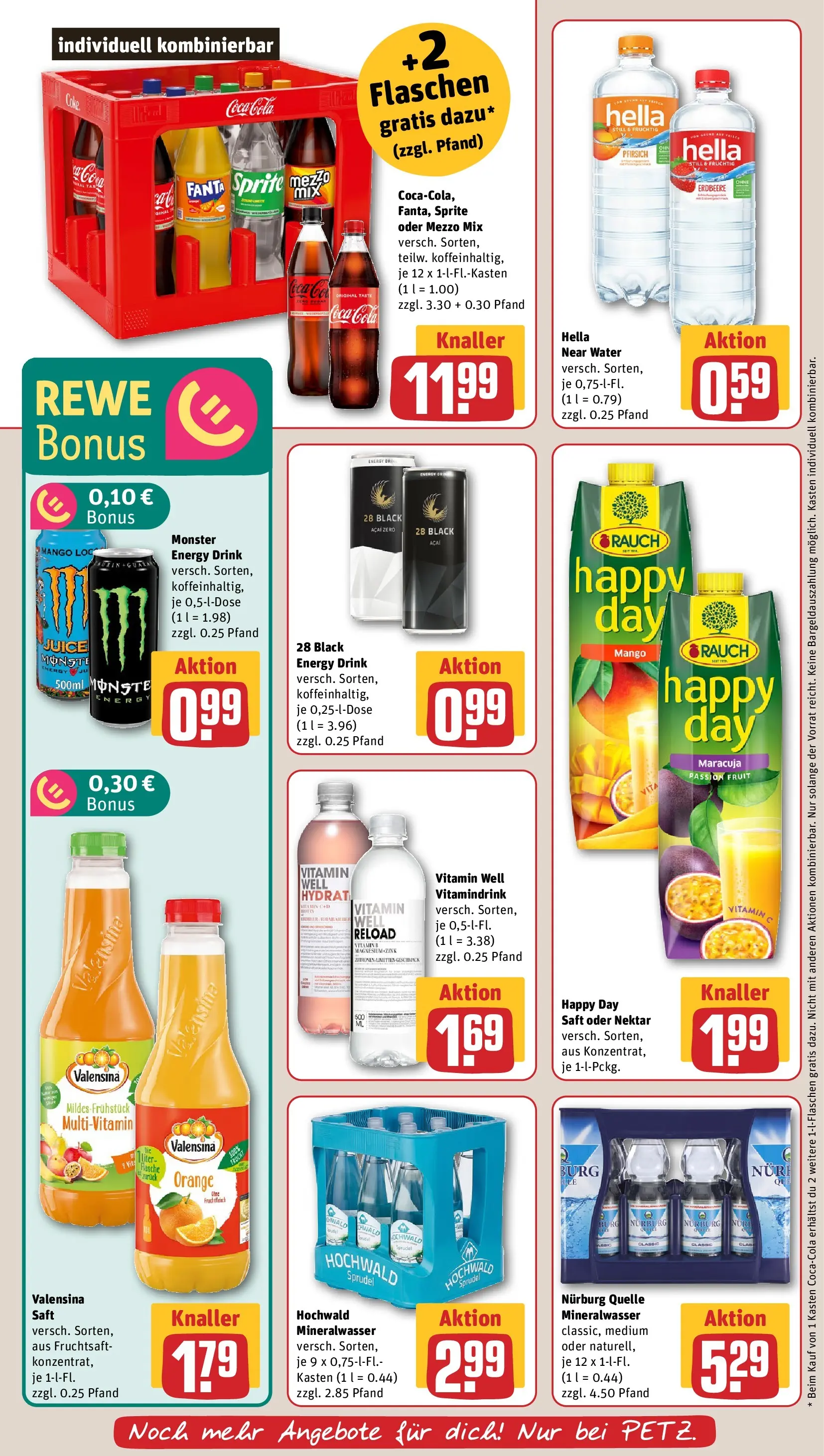 REWE Prospekt ab 09.03.2026 zum Blättern » Angebote | Seite: 18 | Produkte: Energy, Limetten, Mineralwasser, Pfirsich