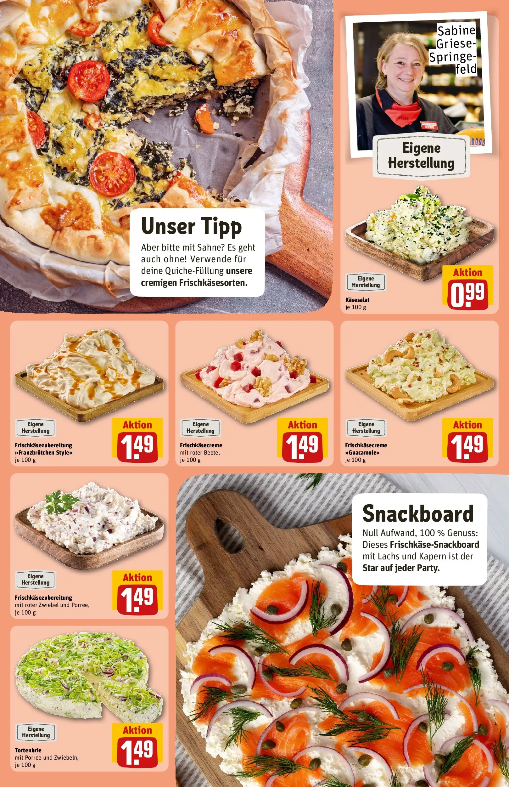 REWE Prospekt ab 09.03.2026 zum Blättern » Angebote | Seite: 13 | Produkte: Lachs, Sahne