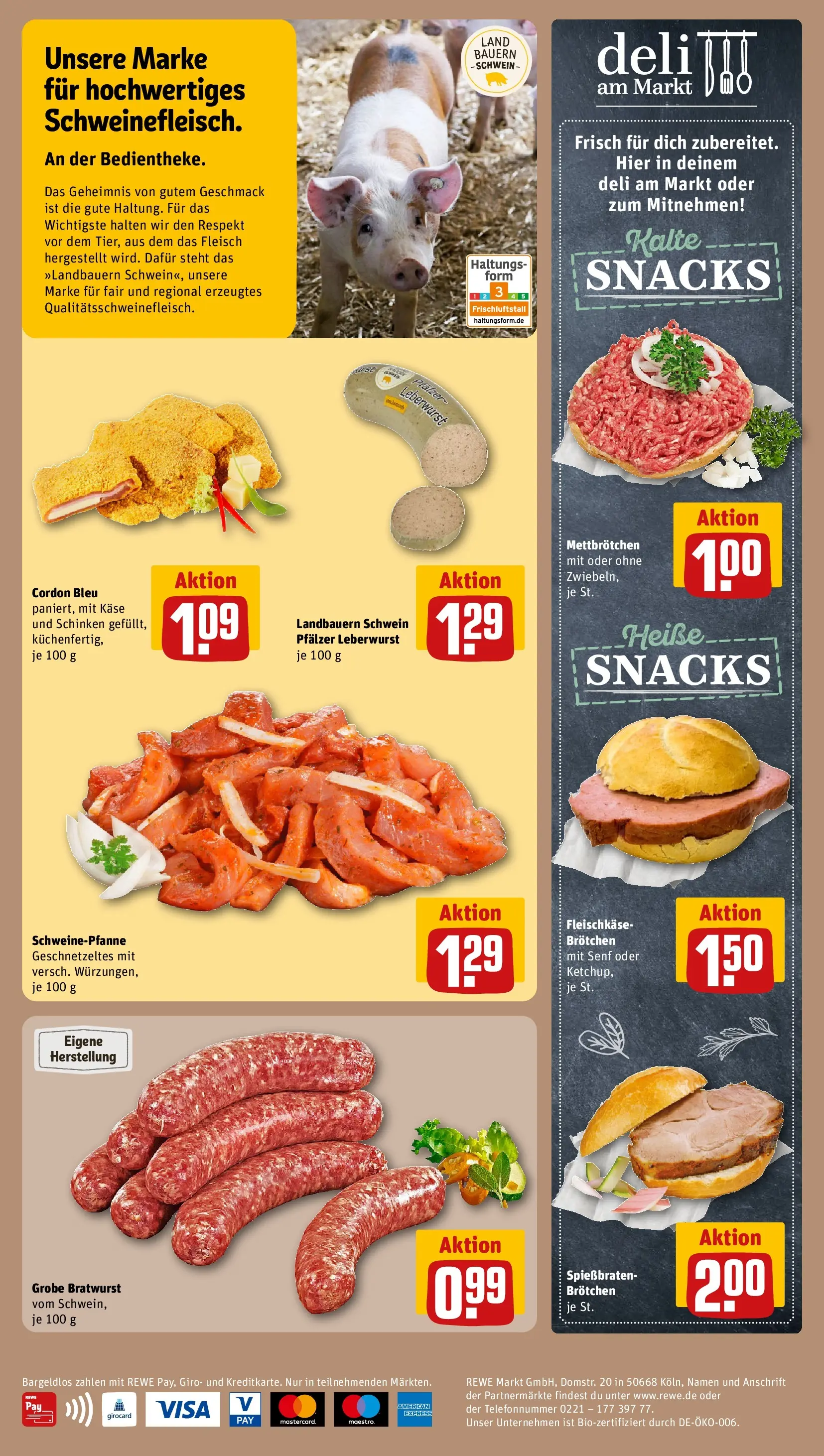 REWE Prospekt ab 09.03.2026 zum Blättern » Angebote | Seite: 2 | Produkte: Käse, Bratwurst, Schinken, Fleisch