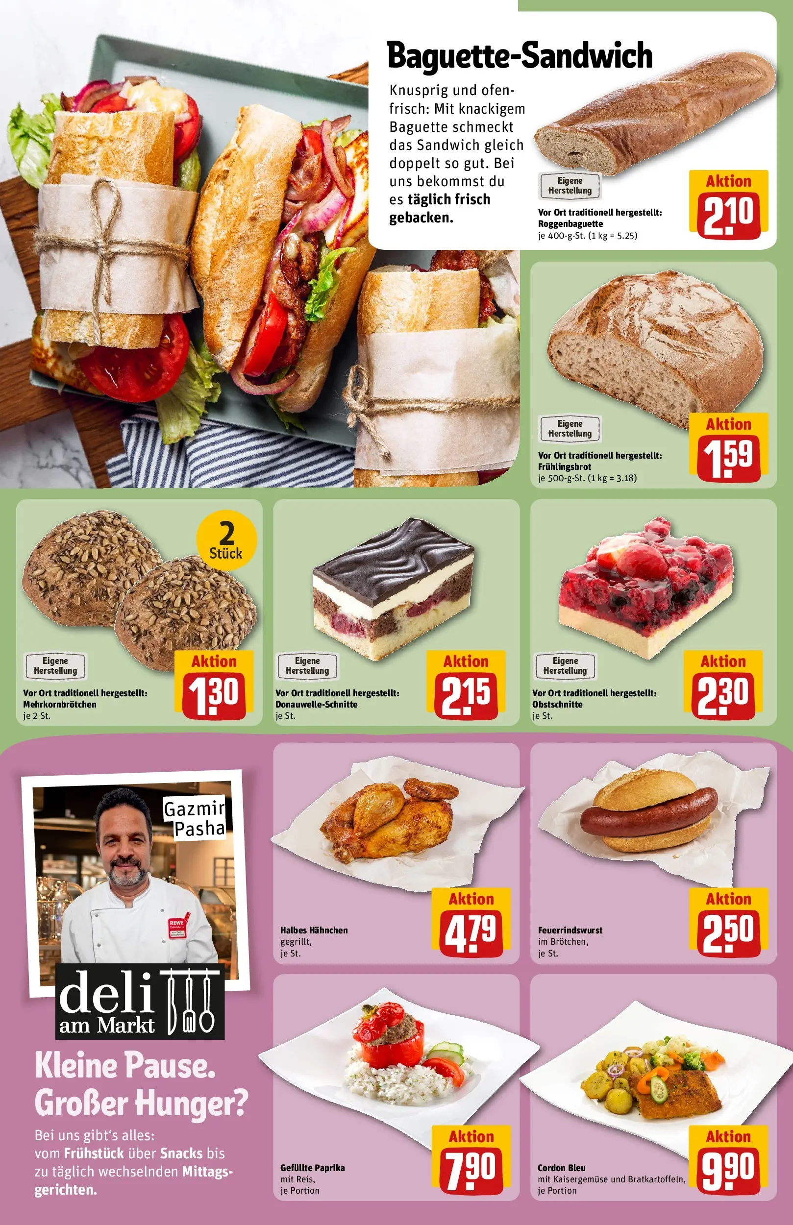 REWE Prospekt ab 09.03.2026 zum Blättern » Angebote | Seite: 13 | Produkte: Ofen, Baguette, Paprika, Reis