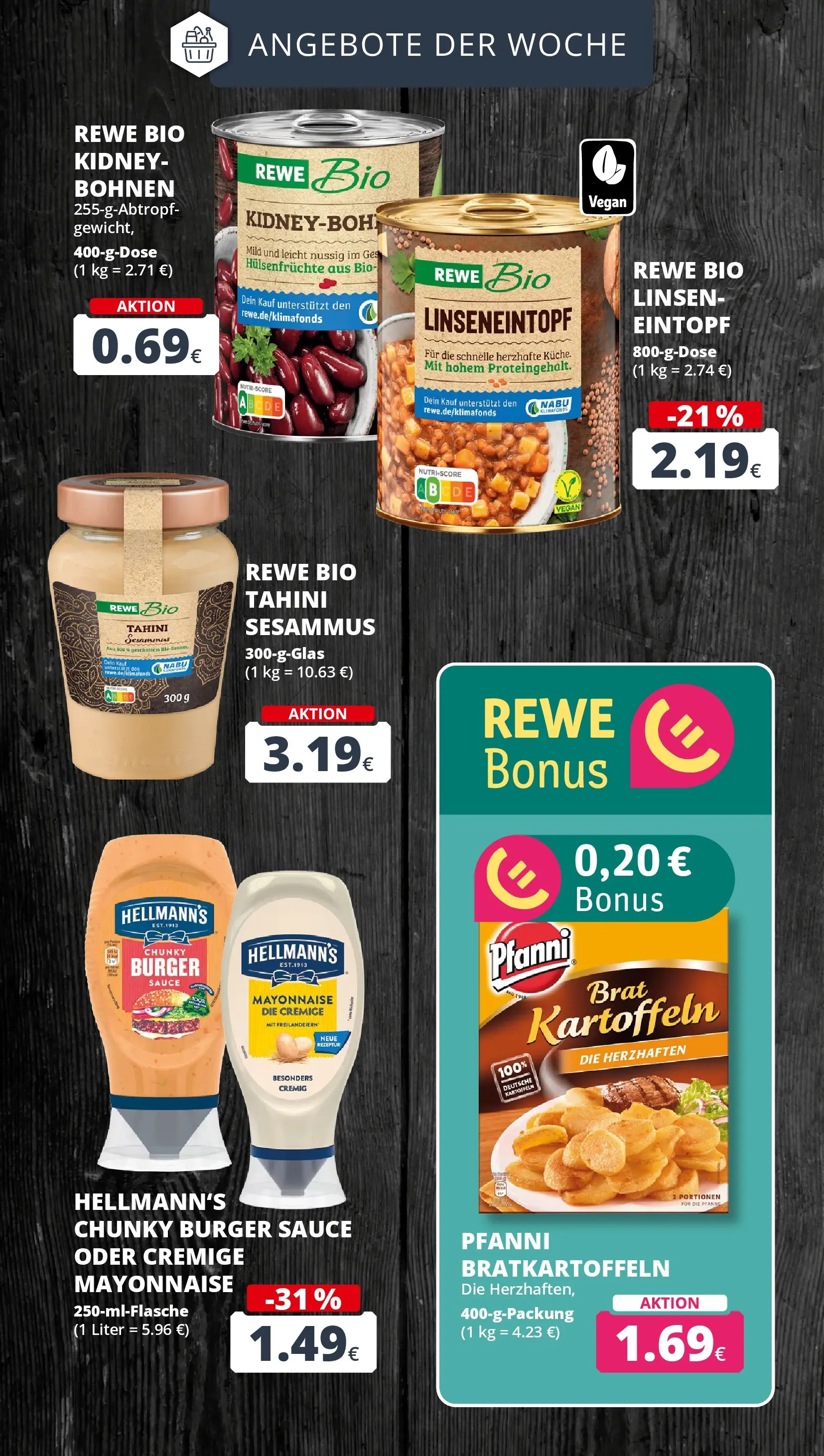 REWE Prospekt ab 09.03.2026 zum Blättern » Angebote | Seite: 6 | Produkte: Burger, Kartoffeln, Mayonnaise