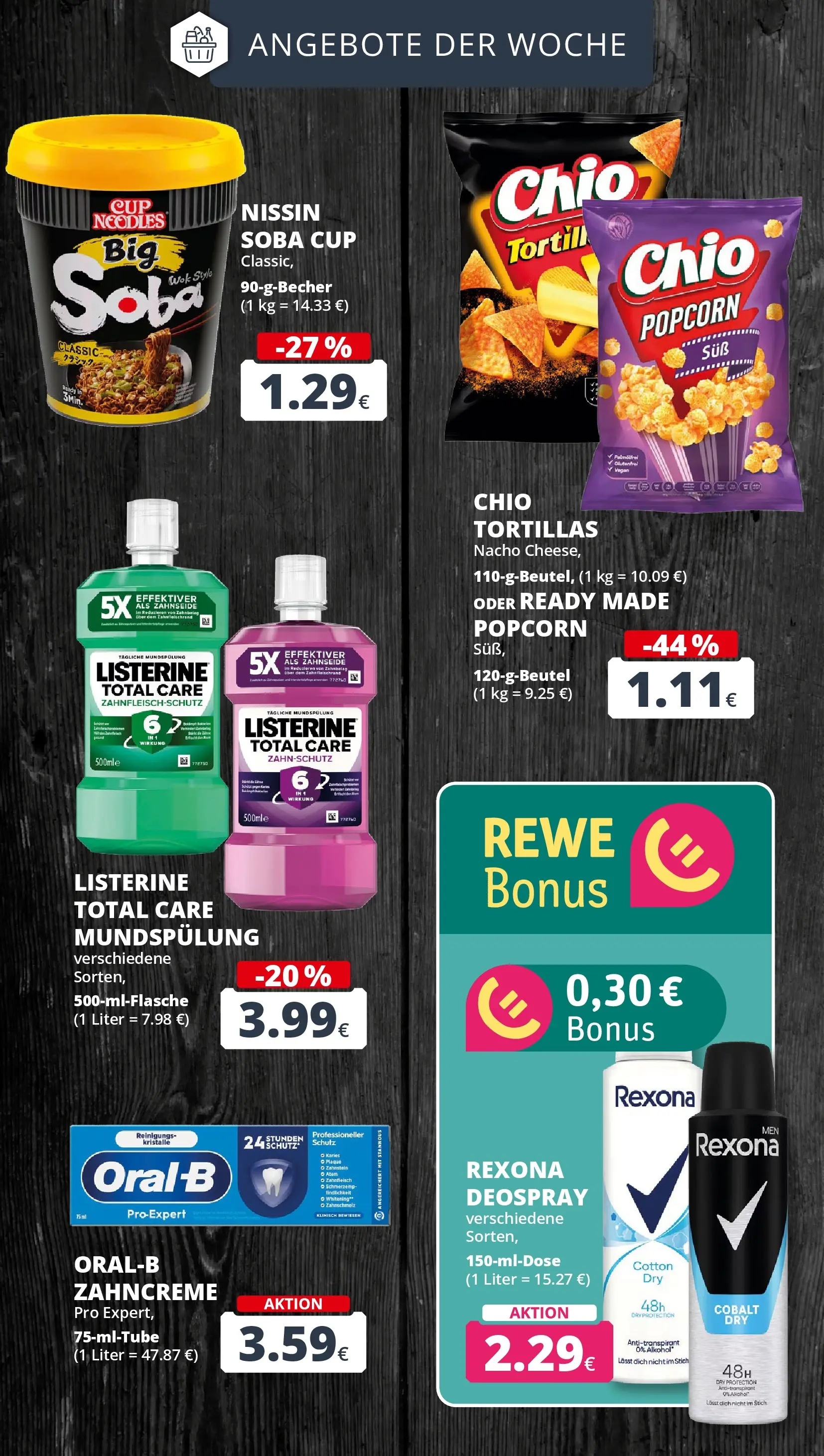 REWE Prospekt ab 09.03.2026 zum Blättern » Angebote | Seite: 7 | Produkte: Deospray, Chio tortillas, Chips, Listerine