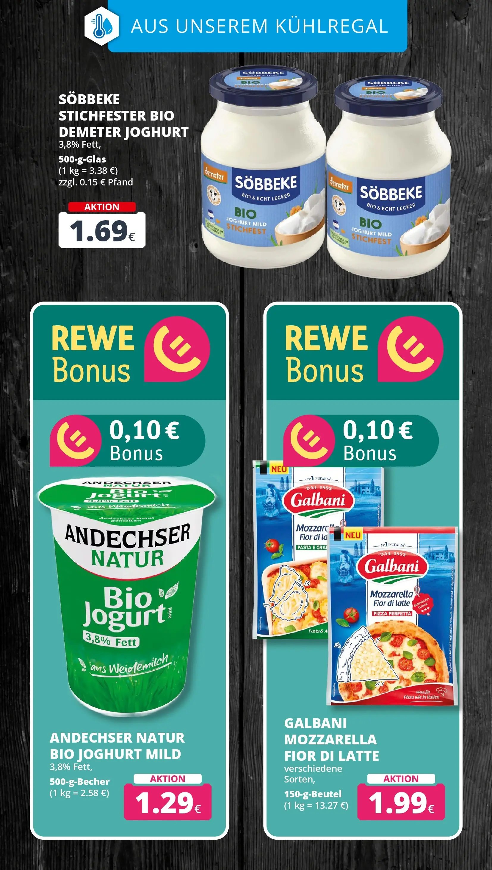 REWE Prospekt ab 09.03.2026 zum Blättern » Angebote | Seite: 14 | Produkte: Joghurt, Mozzarella, Pasta, Pizza