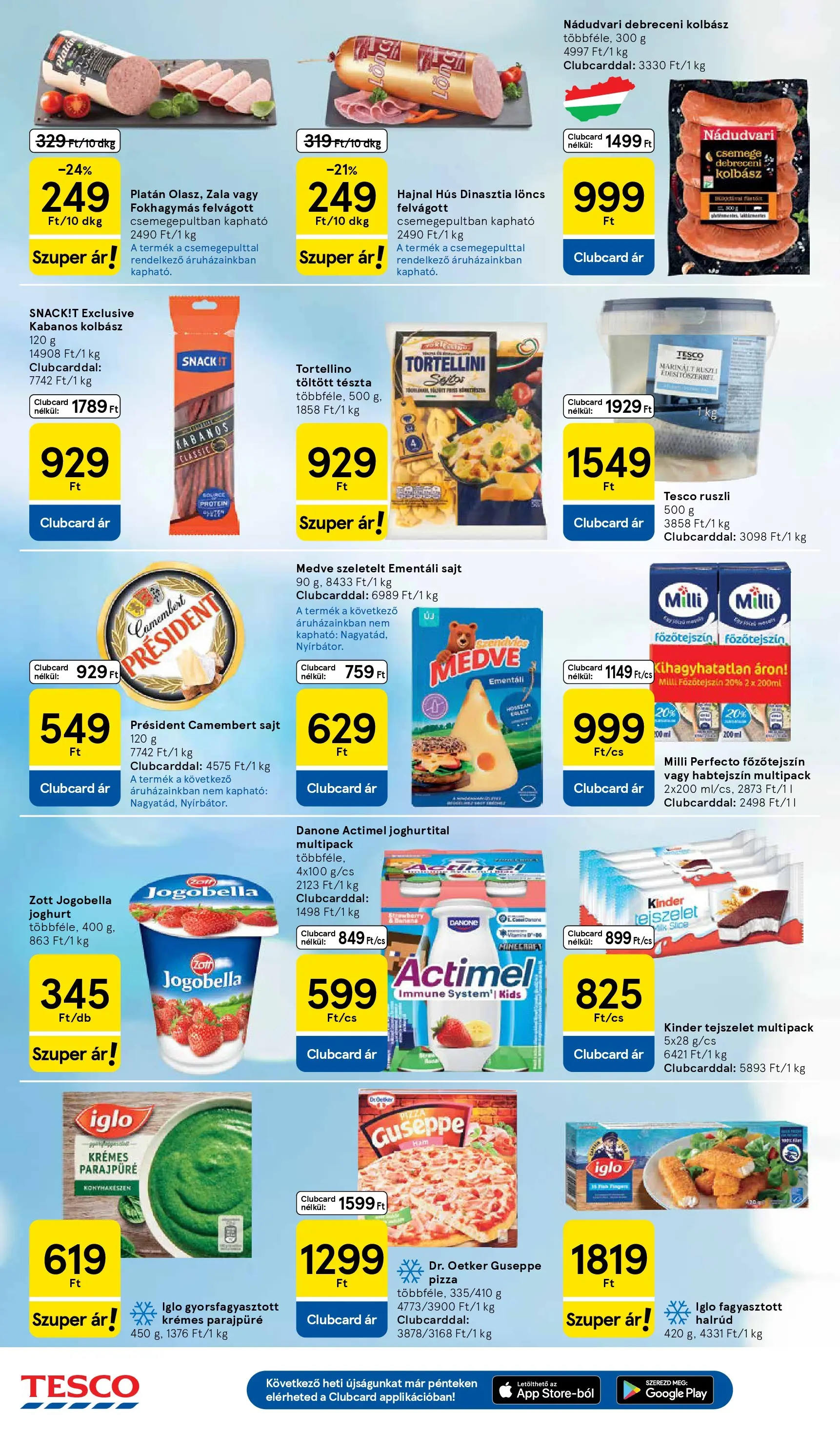 Tesco - Tesco újság érvényessége 2026.03.11-ig - 2026.03.04.-tól - online | Oldal: 4 | Termékek: Habtejszín, Debreceni kolbász, Hús, Sajt