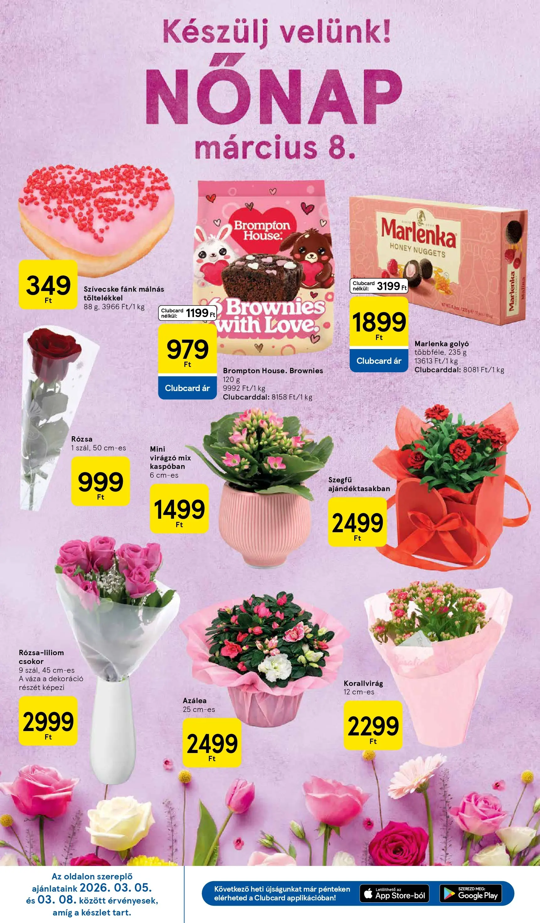 Tesco - Tesco újság érvényessége 2026.03.11-ig - 2026.03.04.-tól - online | Oldal: 8 | Termékek: Fánk, Nuggets, Váza, Dekoráció