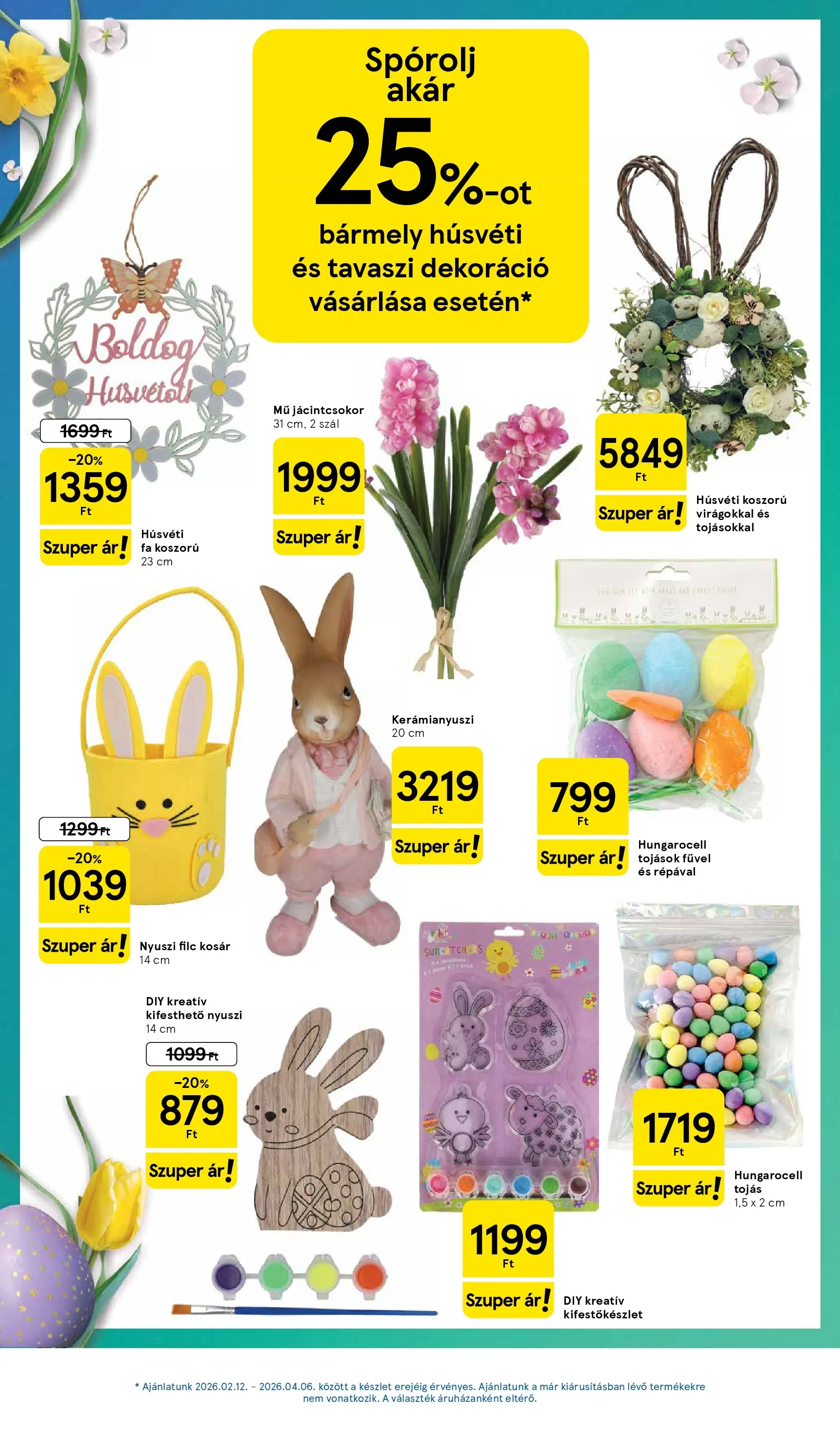 Tesco - Tesco újság érvényessége 2026.03.11-ig - 2026.03.04.-tól - online | Oldal: 15 | Termékek: Kosár, Tojás, Dekoráció, Koszorú