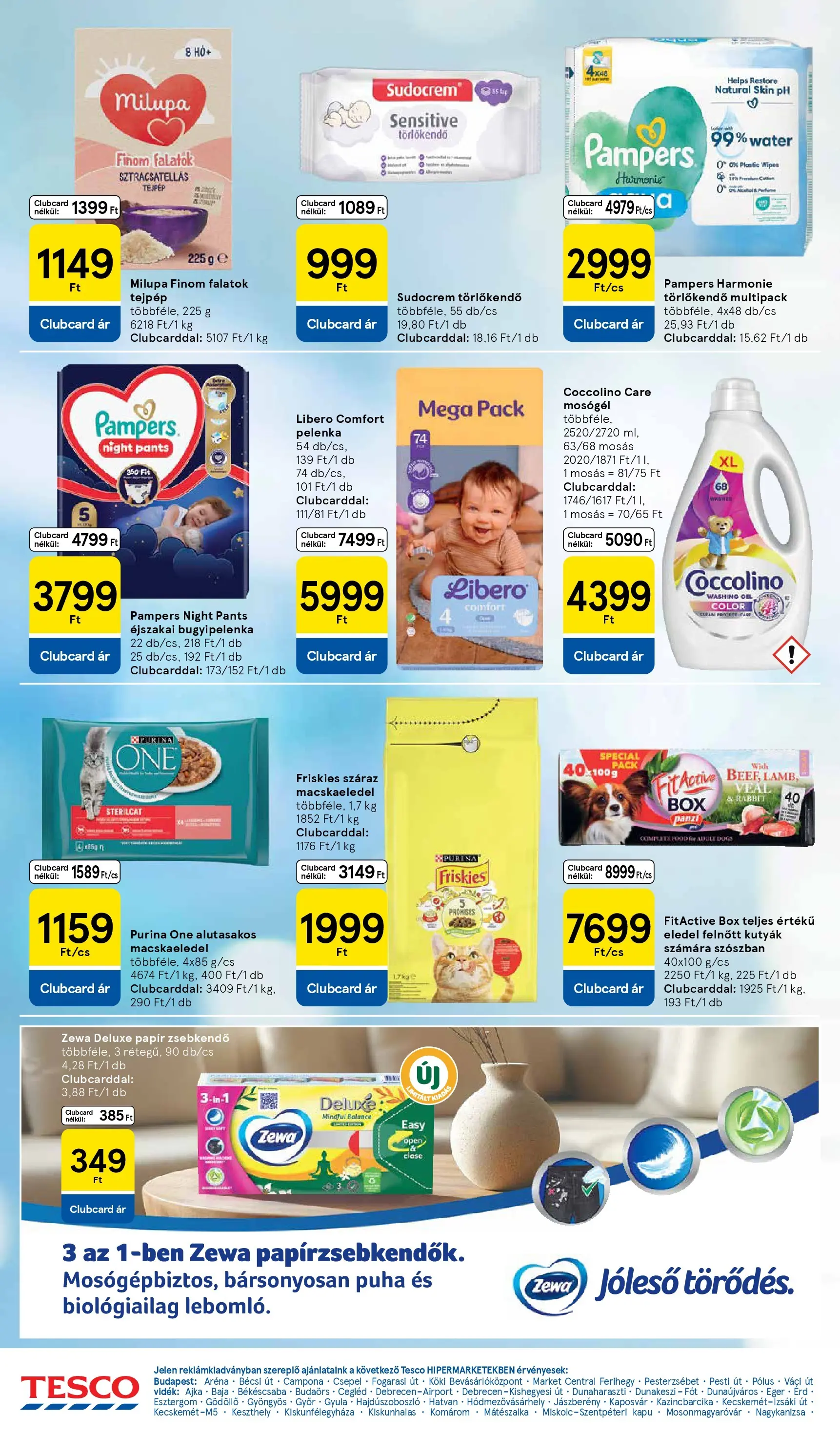 Tesco - Tesco újság érvényessége 2026.03.11-ig - 2026.03.04.-tól - online | Oldal: 30 | Termékek: Coccolino, Macskaeledel, Purina one, Mosógél
