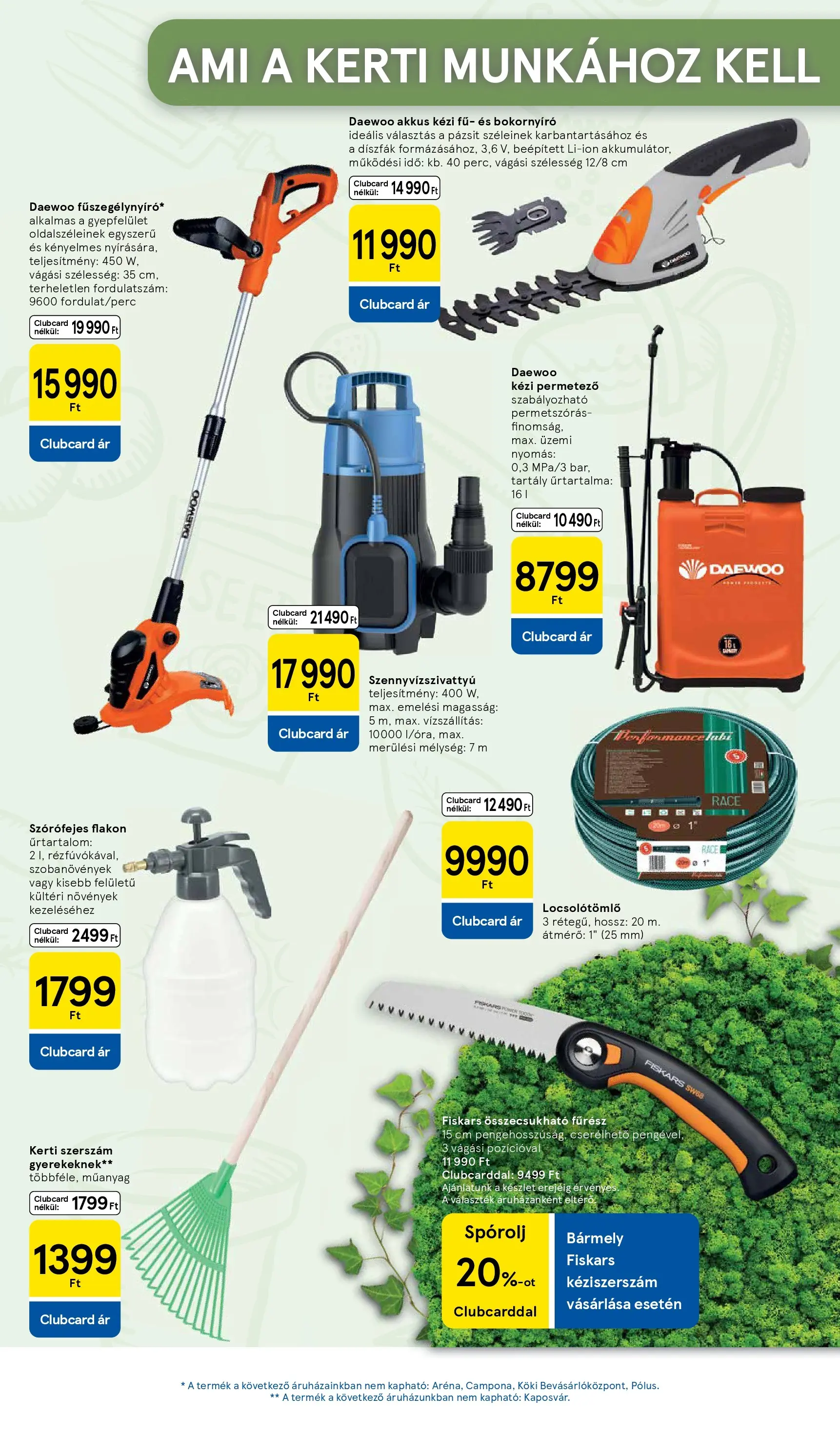 Tesco - Tesco újság érvényessége 2026.03.11-ig - 2026.03.04.-tól - online | Oldal: 33 | Termékek: Permetező, Locsolótömlő, Szennyvízszivattyú, Kézi permetező