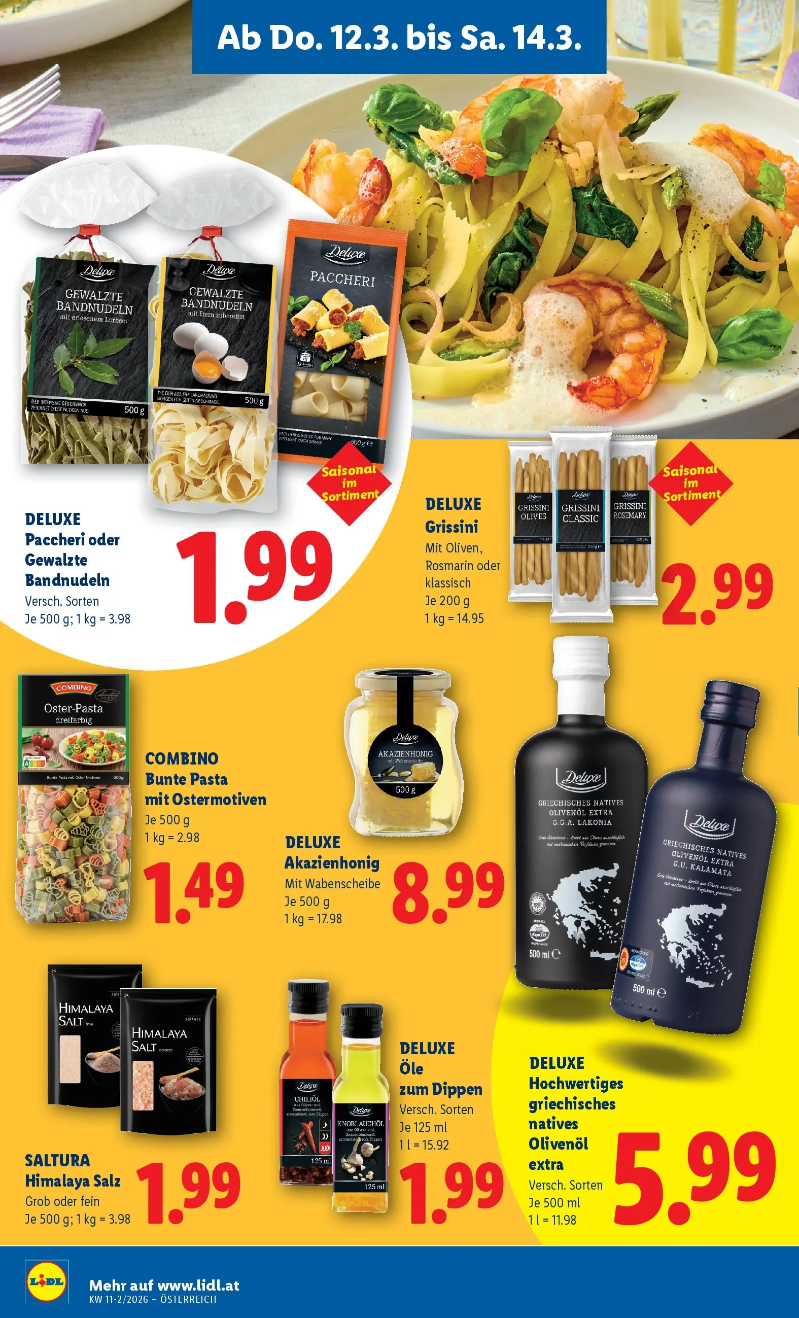 Lidl Flugblatt - Wien, Langenzersdorf, Zwettl ab 12.03.2026 - Angebote ab donnerstag | Seite: 16 | Produkte: Pasta, Salz, Nudeln