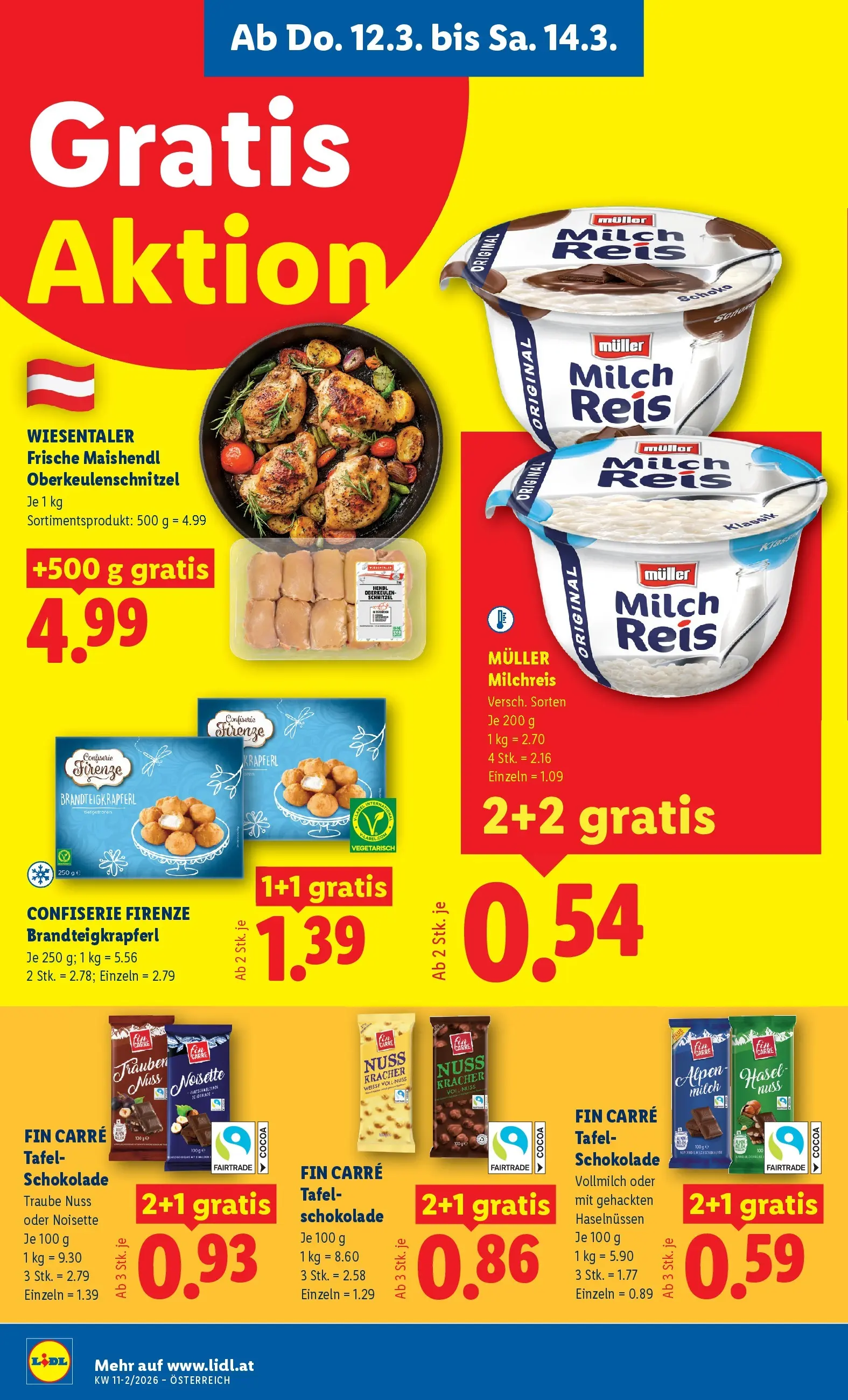 Lidl Flugblatt - Wien, Langenzersdorf, Zwettl ab 12.03.2026 - Angebote ab donnerstag | Seite: 18 | Produkte: Milch, Schokolade, Reis