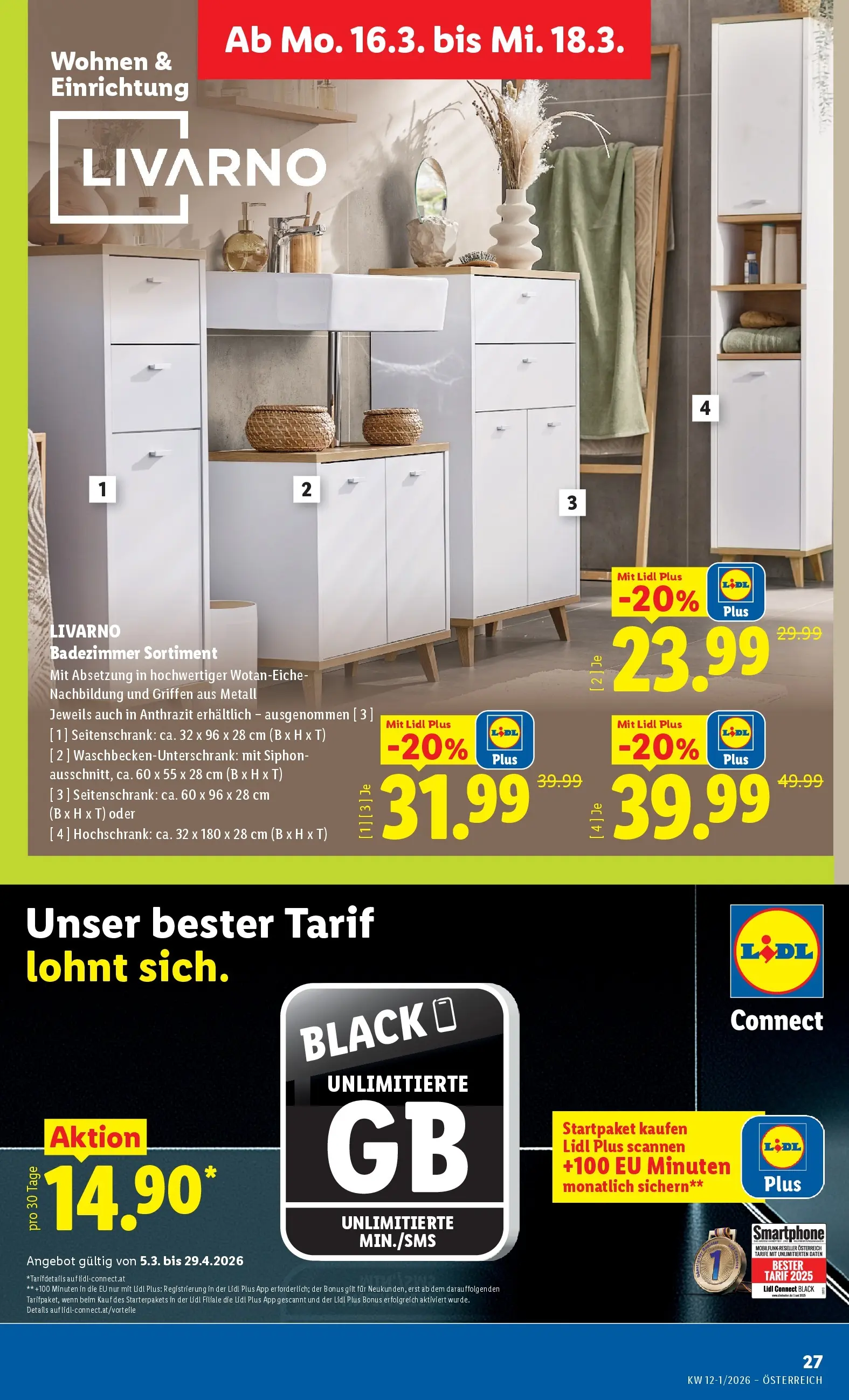 Lidl Flugblatt - Wien, Langenzersdorf, Zwettl ab 12.03.2026 - Angebote ab donnerstag | Seite: 32 | Produkte: Smartphone