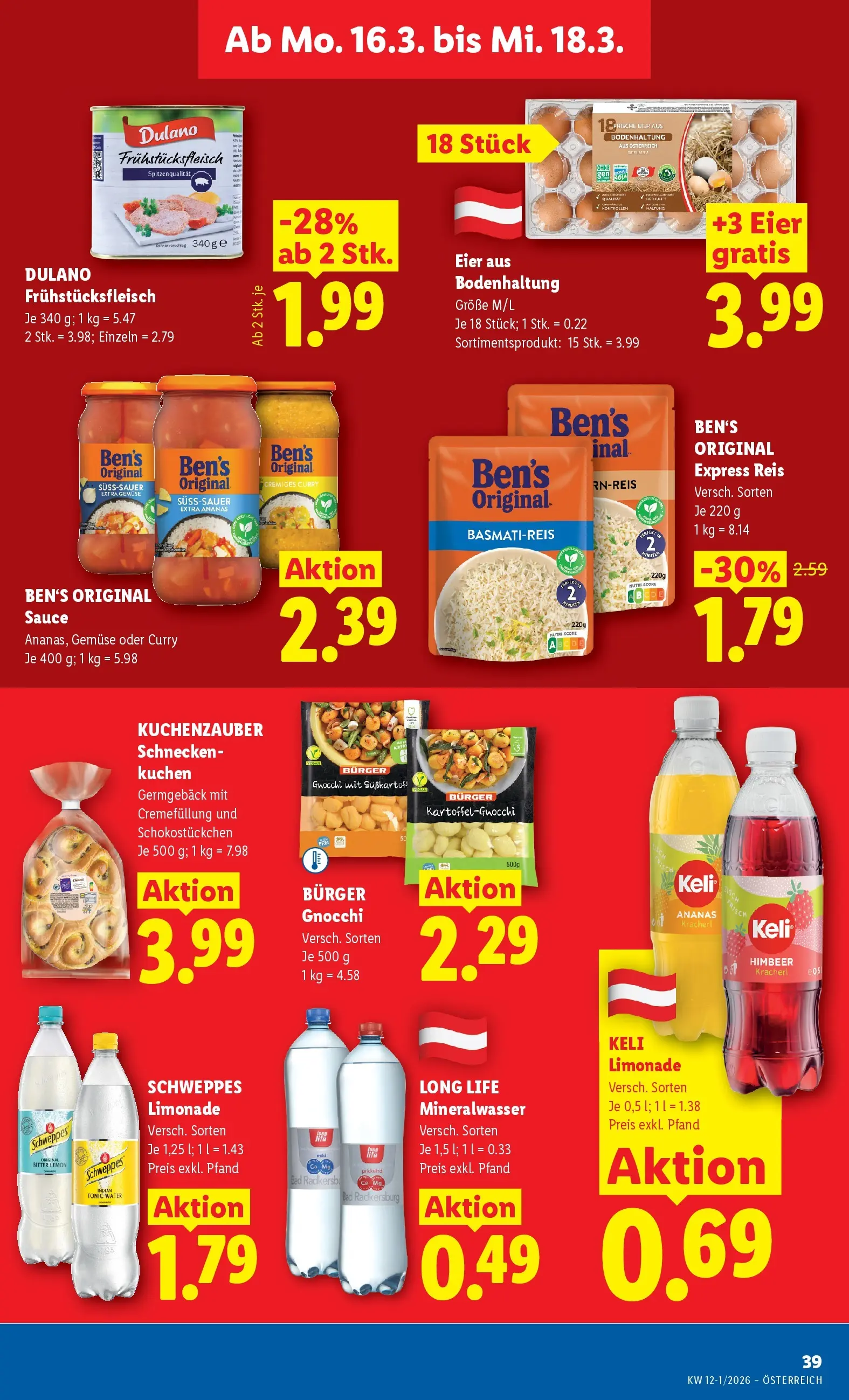 Lidl Flugblatt - Wien, Langenzersdorf, Zwettl ab 12.03.2026 - Angebote ab donnerstag | Seite: 44 | Produkte: Gemüse, Eier, Reis, Ananas