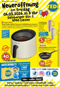 TEDi Neueröffnung Liezen ab 06.03.2026 gültig