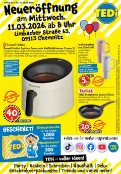 TEDi Neueröffnung Chemnitz ab 11.03.2026 gültig