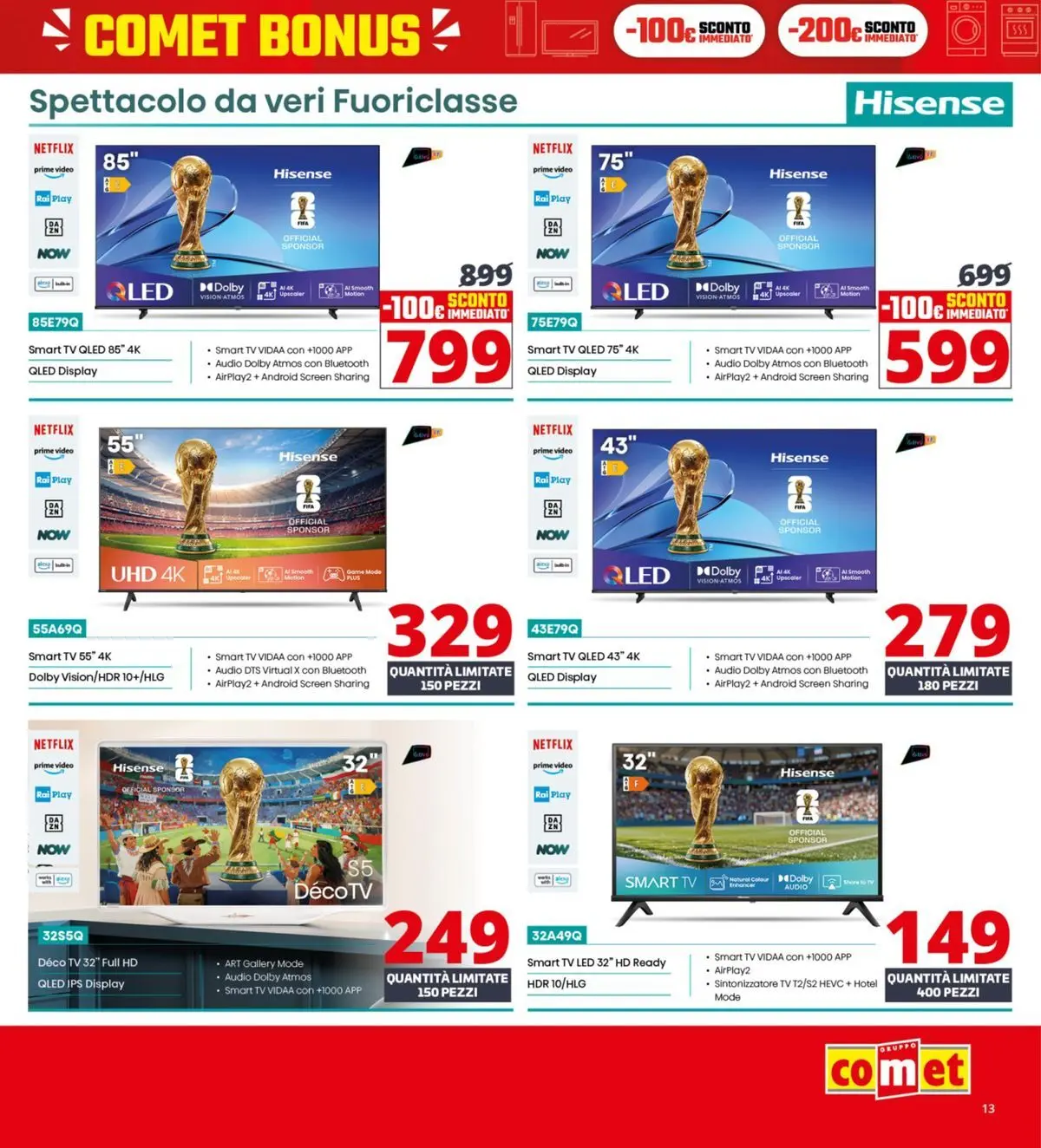 Nuovo Comet - Comet bonus! dal 05/03/2026 > offerte anteprima 🛍️ | Pagina: 13 | Prodotti: smart TV, TV, Video, Audio