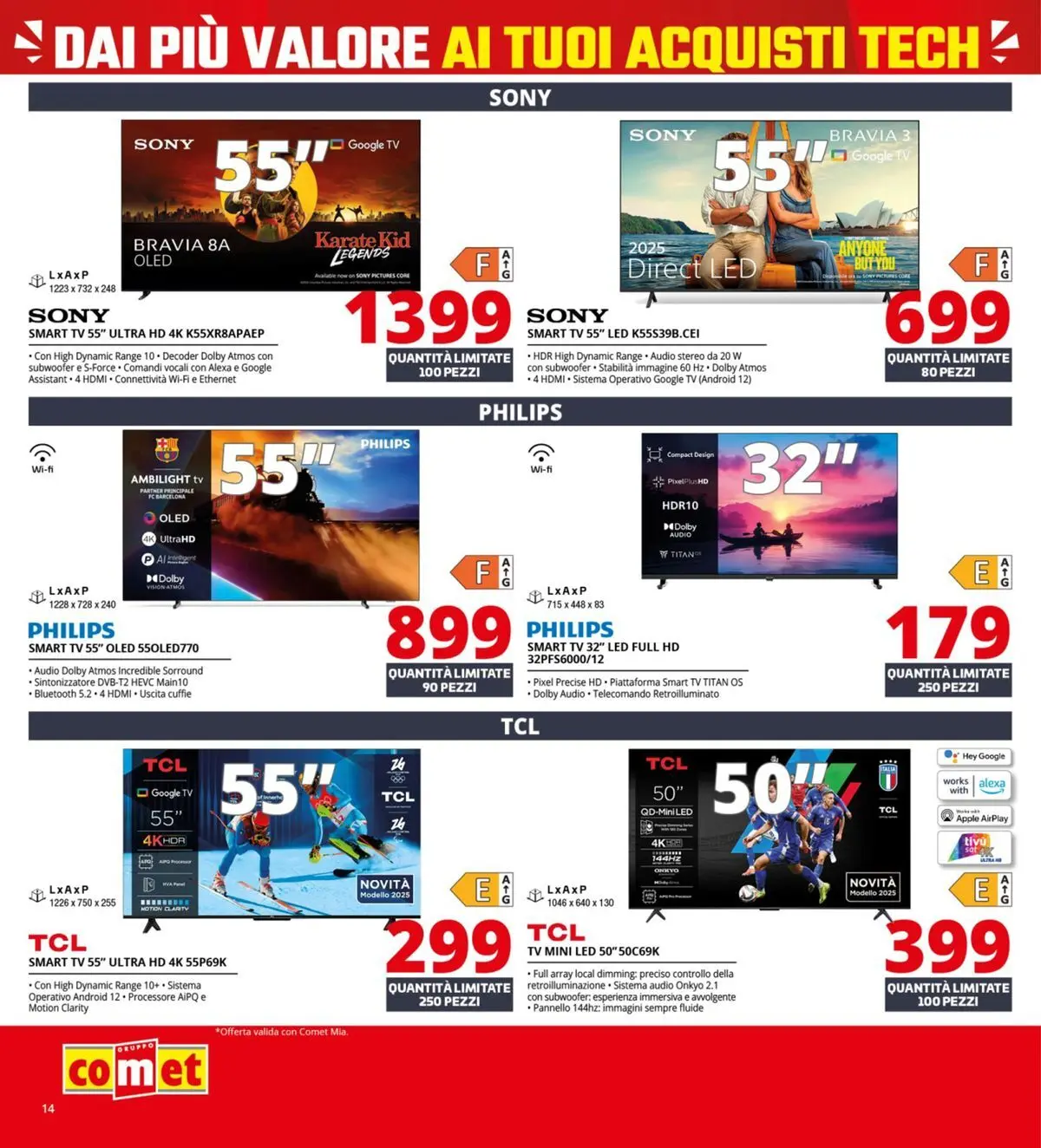 Nuovo Comet - Comet bonus! dal 05/03/2026 > offerte anteprima 🛍️ | Pagina: 14 | Prodotti: smart TV, TV, Audio, Cuffie