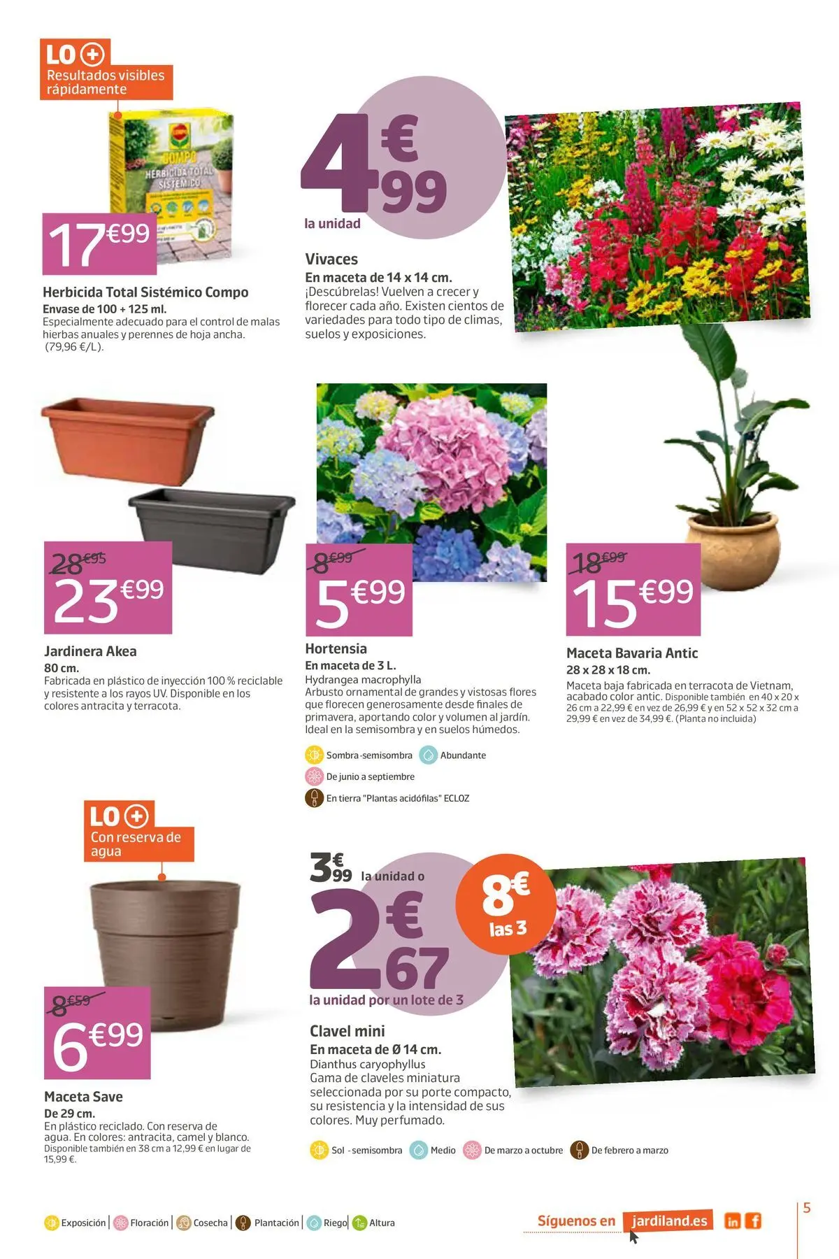 Jardiland - La naturaleza te sienta bien. 05/03/2026 - 15/03/2026 | Página: 5 | Productos: Jardinera, Maceta