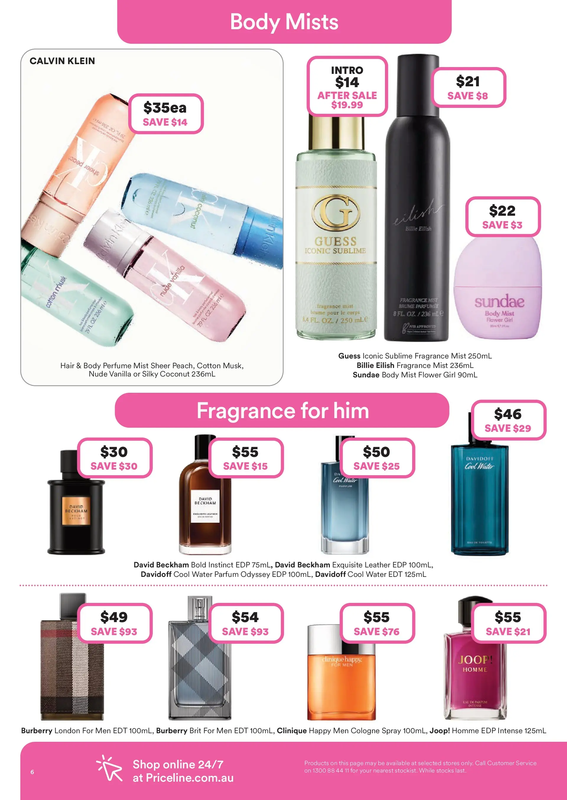 Priceline Pharmacy catalogue Cairnlea - 05/03/2026 > weekly / monthly specials | Page: 6 | Products: Perfume, Water, Peach, Cologne
