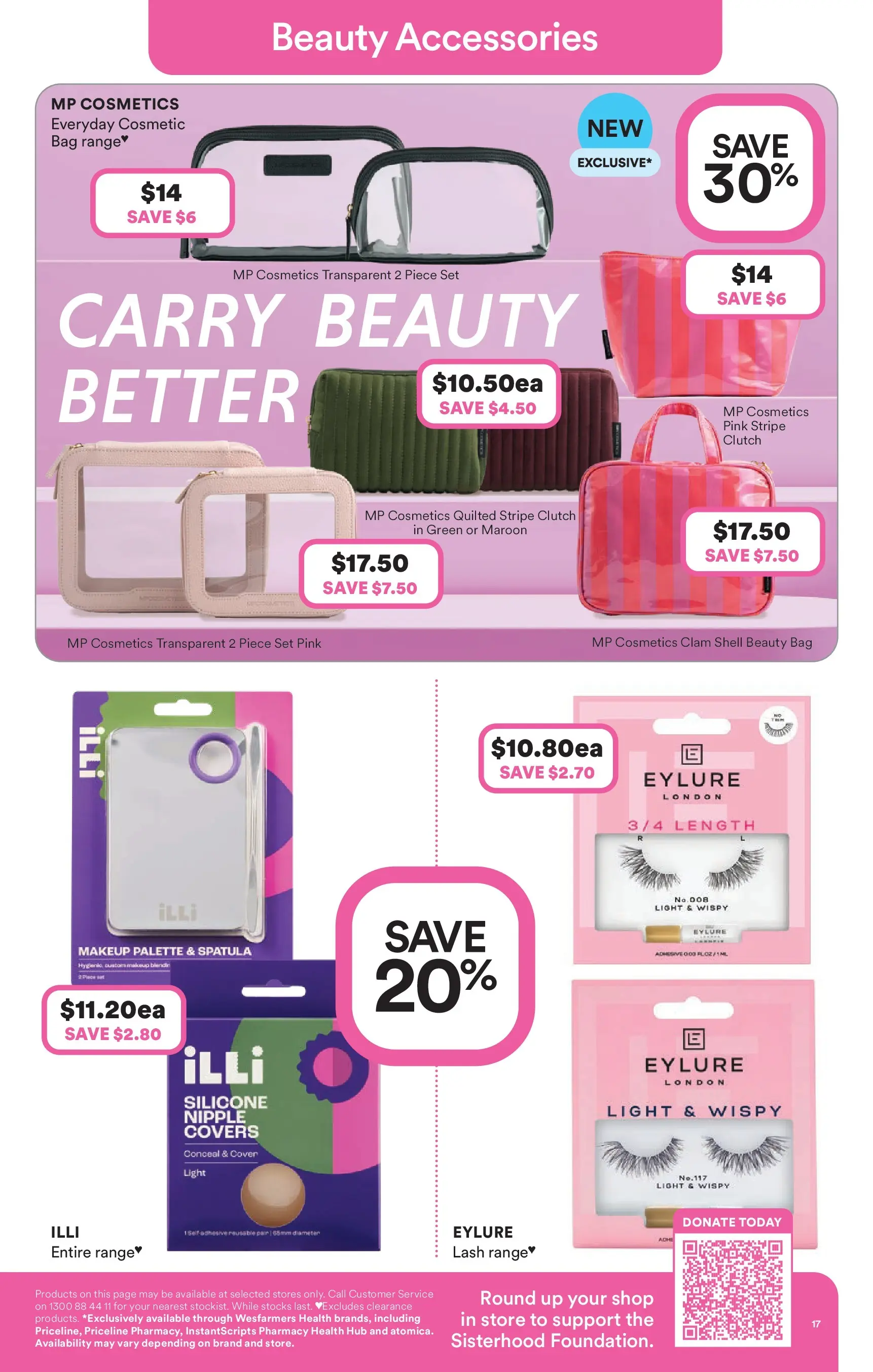 Priceline Pharmacy catalogue Cairnlea - 05/03/2026 > weekly / monthly specials | Page: 17 | Products: Clutch, Light, Accessories, Bag