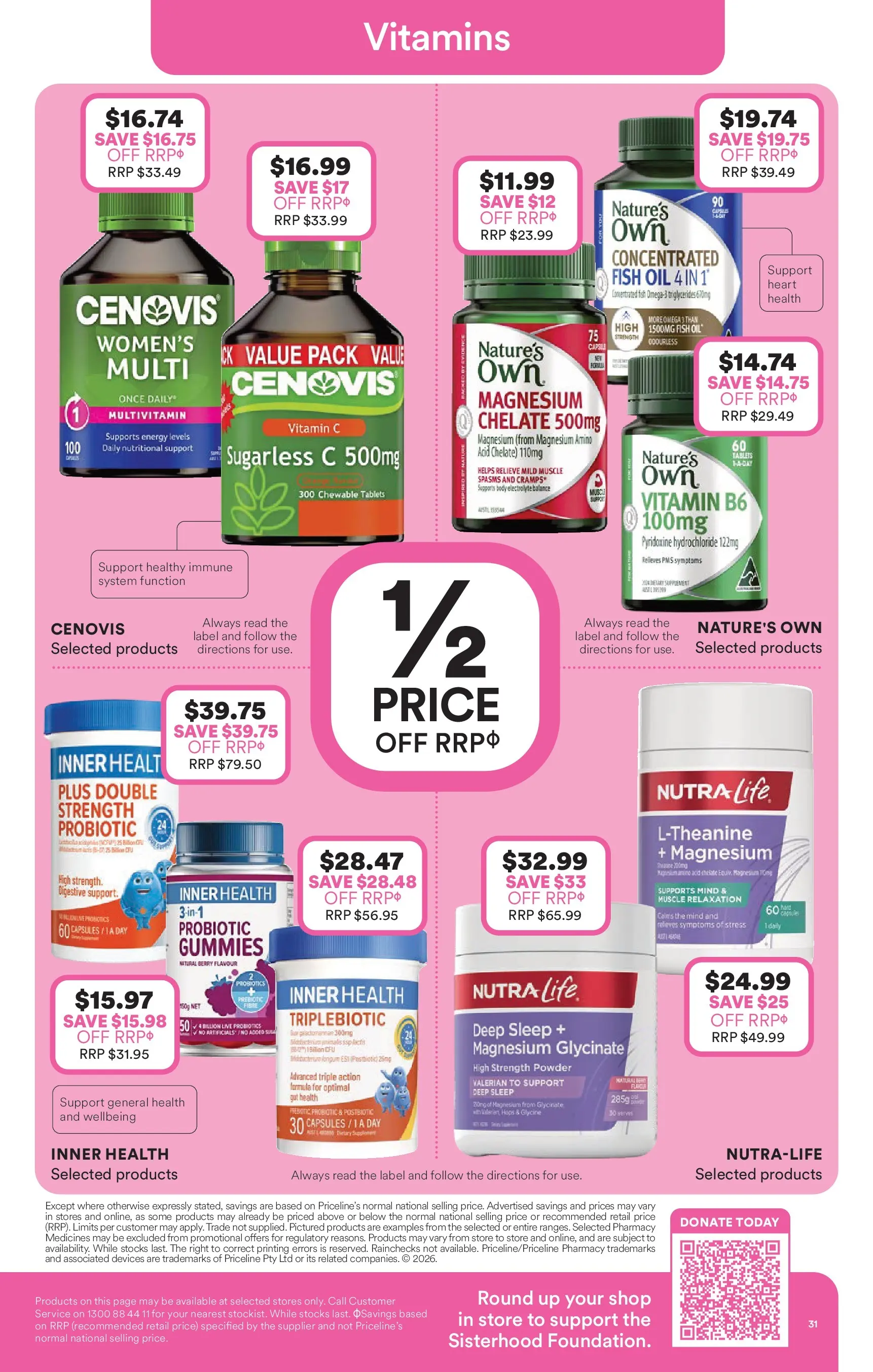 Priceline Pharmacy catalogue Cairnlea - 05/03/2026 > weekly / monthly specials | Page: 31 | Products: Powder, Oil, Multivitamin, Vitamin