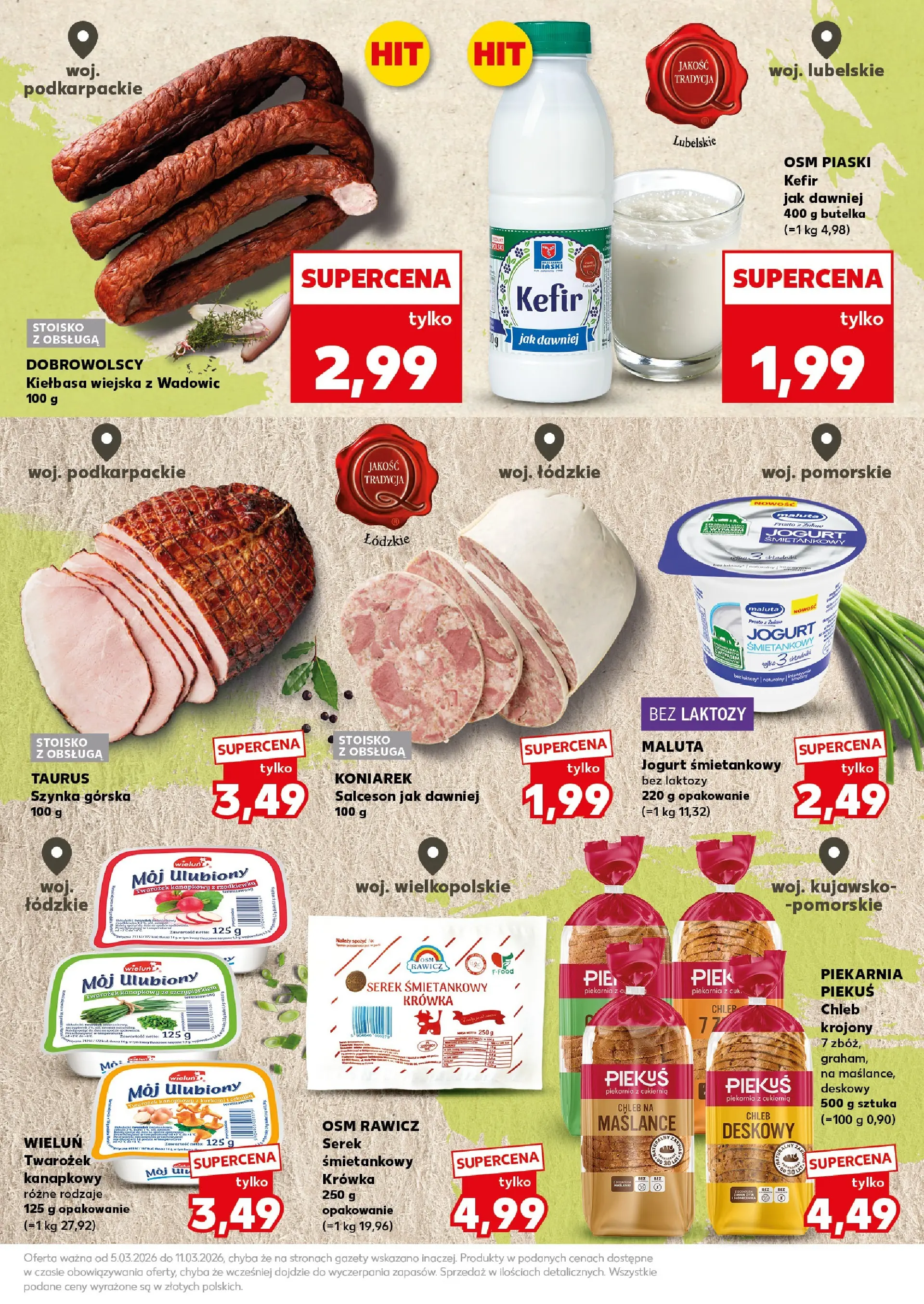 Kaufland gazetka - Mocny start od 09.03.2026 - od jutra PDF | Strona: 25 | Produkty: Kiełbasa, Serek, Chleb krojony, Chleb