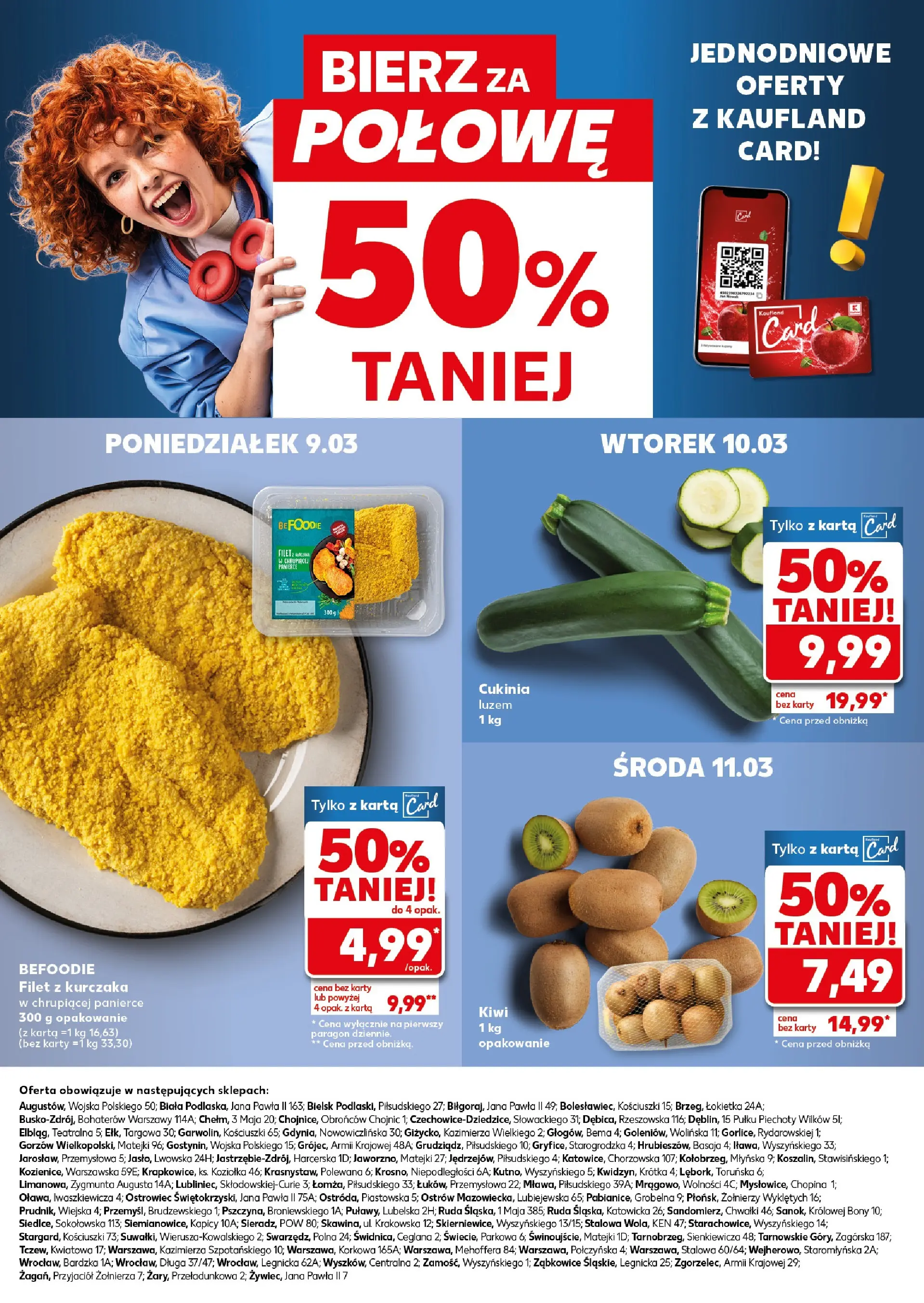 Kaufland gazetka - Mocny start od 09.03.2026 - od jutra PDF | Strona: 32 | Produkty: Karta, Filet z kurczaka, Cukinia, Kiwi