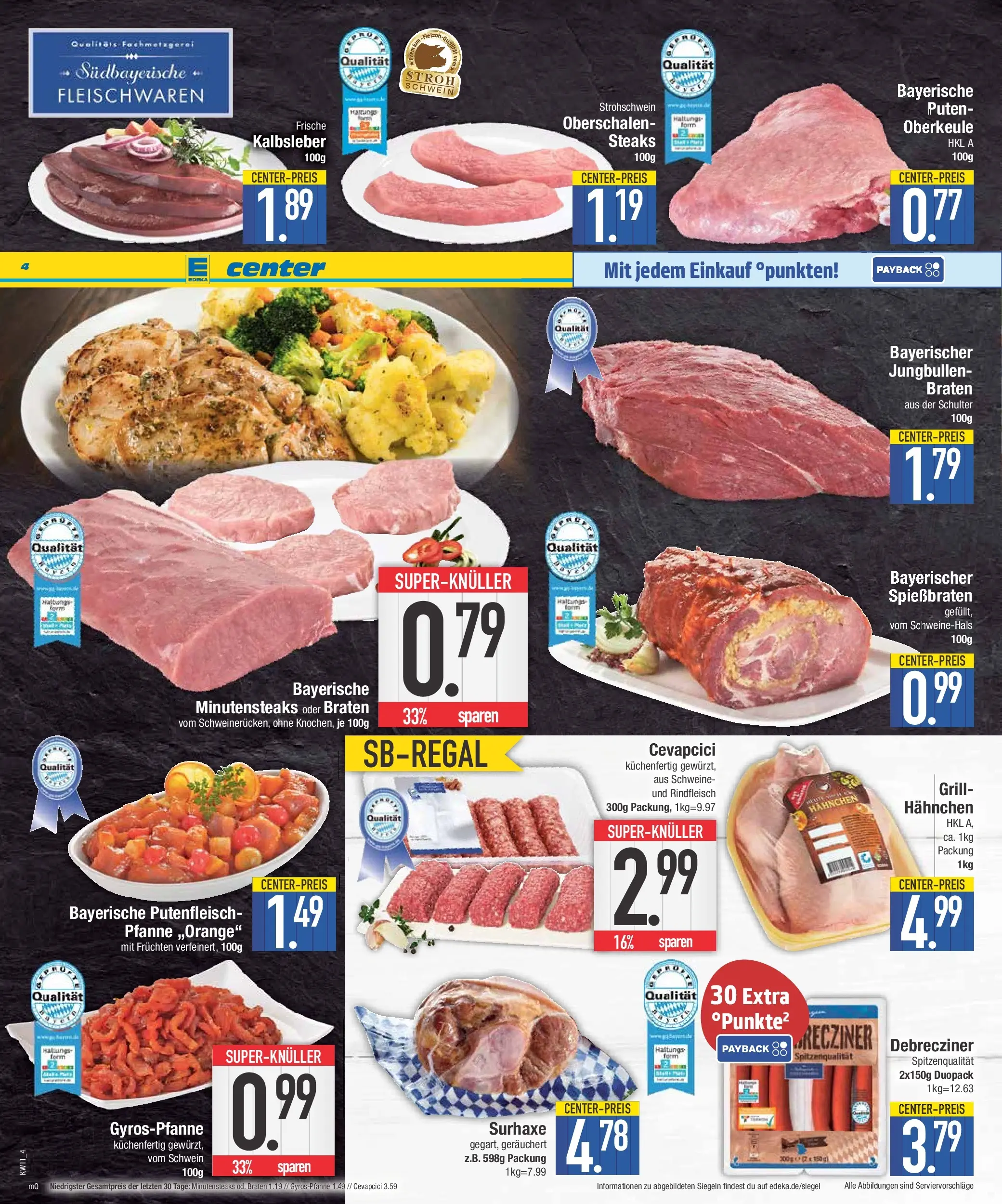 Edeka prospekt Neustadt	 (ab 09.03.2026) » Angebote Online | Seite: 4 | Produkte: Cevapcici, Kalbsleber, Gyros, Rindfleisch