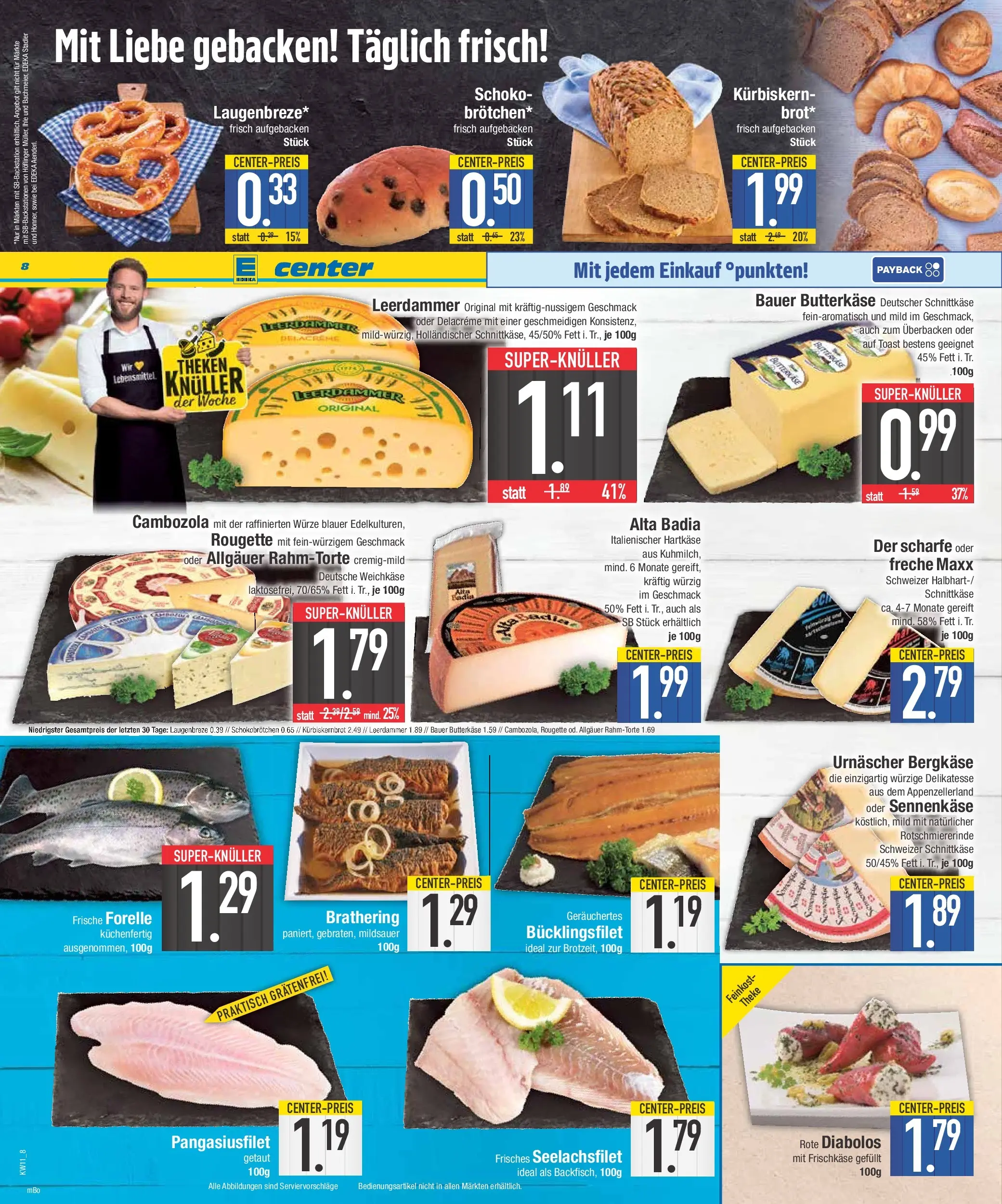 Edeka prospekt Neustadt	 (ab 09.03.2026) » Angebote Online | Seite: 8 | Produkte: Theke, Toast, Leerdammer, Frischkase