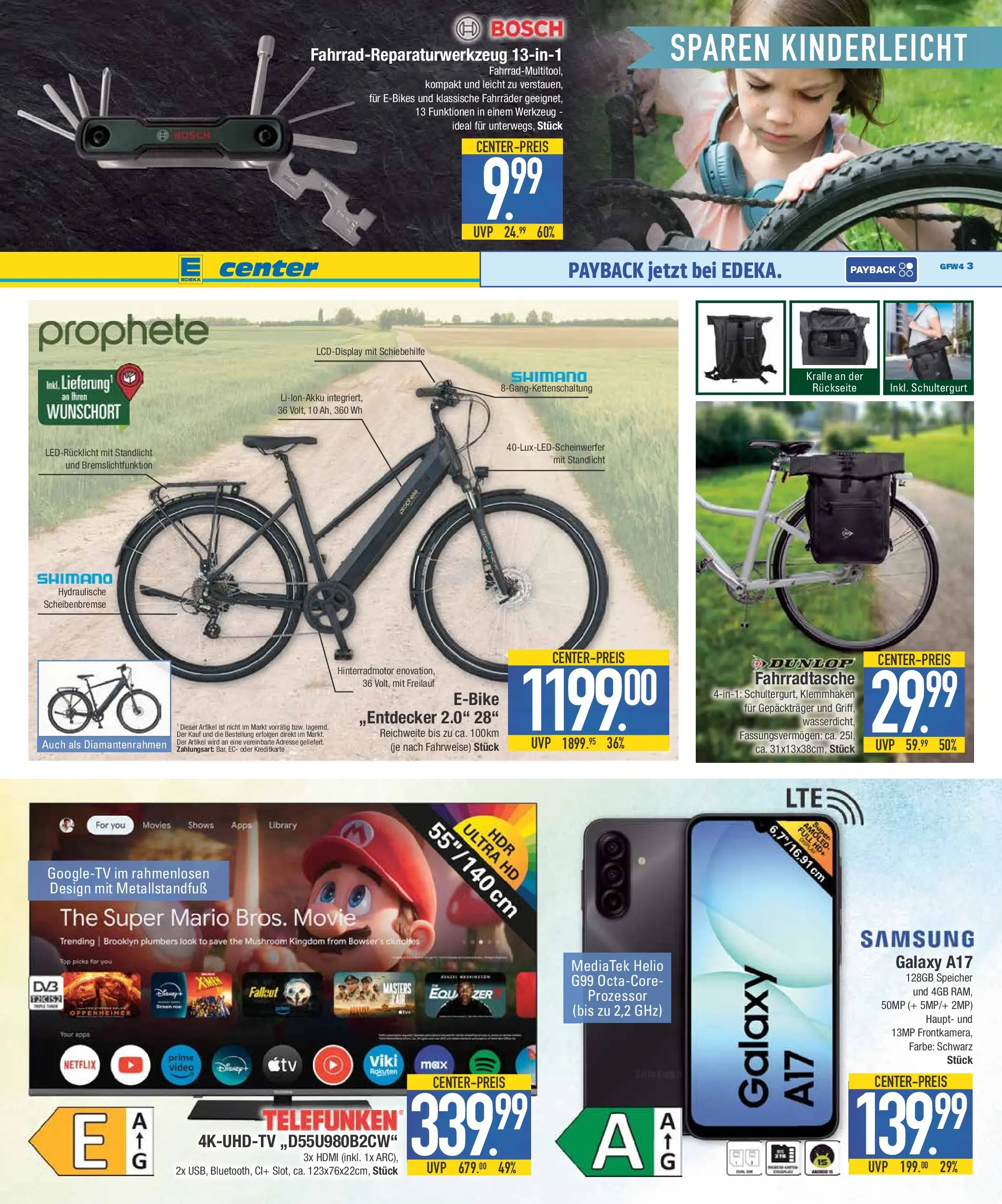 Edeka prospekt Augsburg-Göggingen	 (ab 09.03.2026) » Angebote Online | Seite: 14 | Produkte: Top, Bosch, E-Bike, Samsung