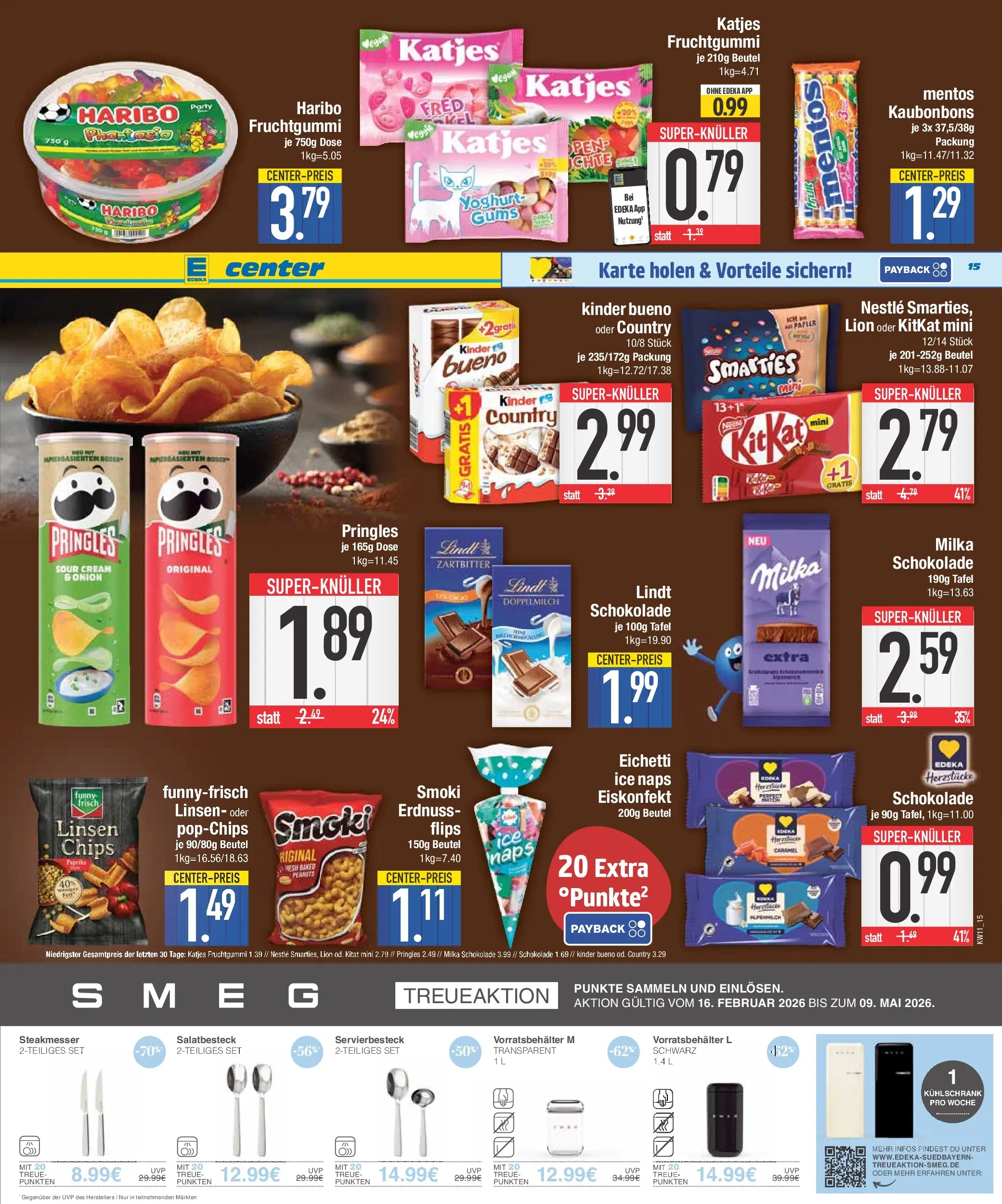 Edeka prospekt Neustadt	 (ab 09.03.2026) » Angebote Online | Seite: 15 | Produkte: Smarties, Katjes, Milka, Chips