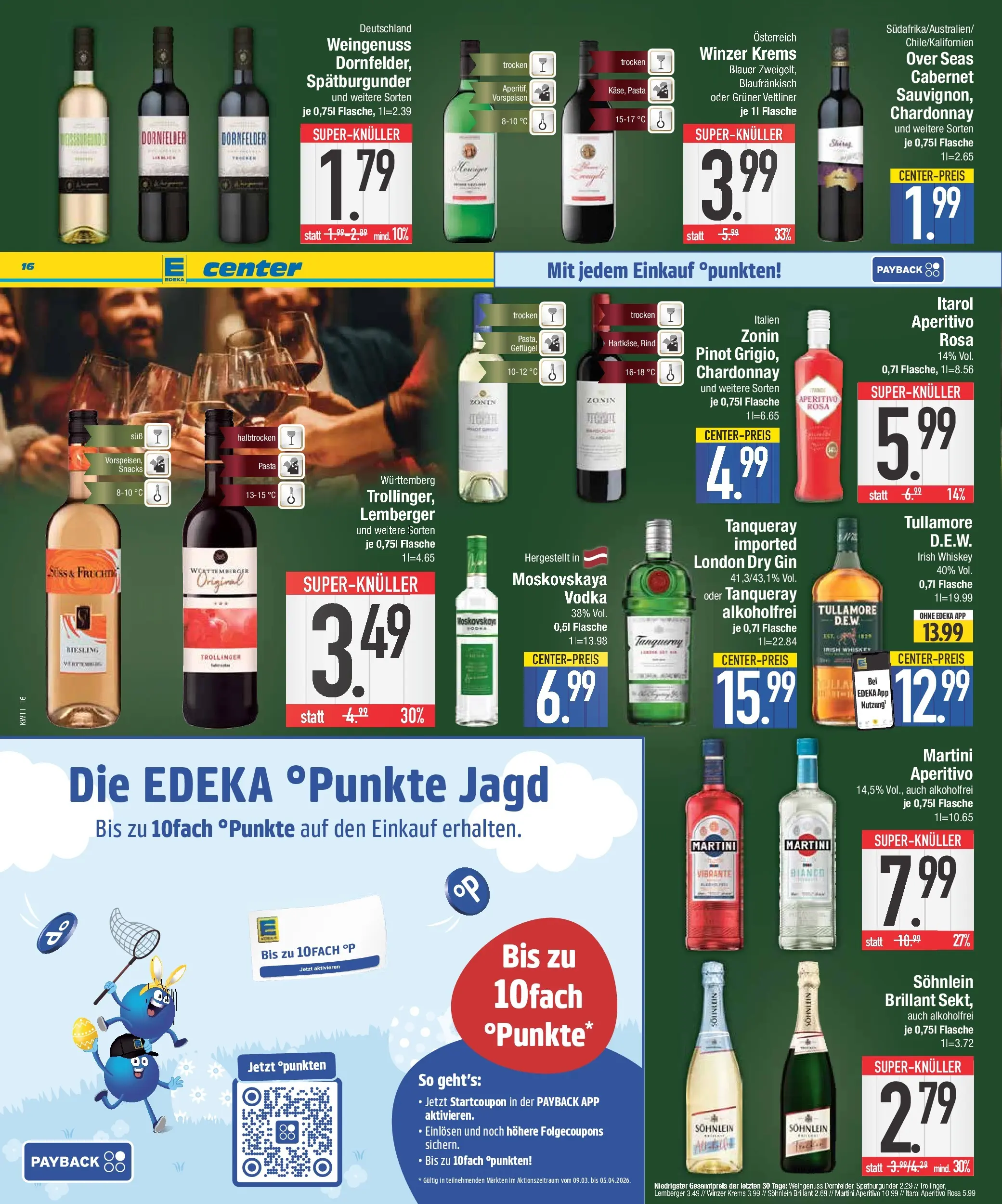 Edeka prospekt Neustadt	 (ab 09.03.2026) » Angebote Online | Seite: 16 | Produkte: Martini, Pasta, Vodka, Gin