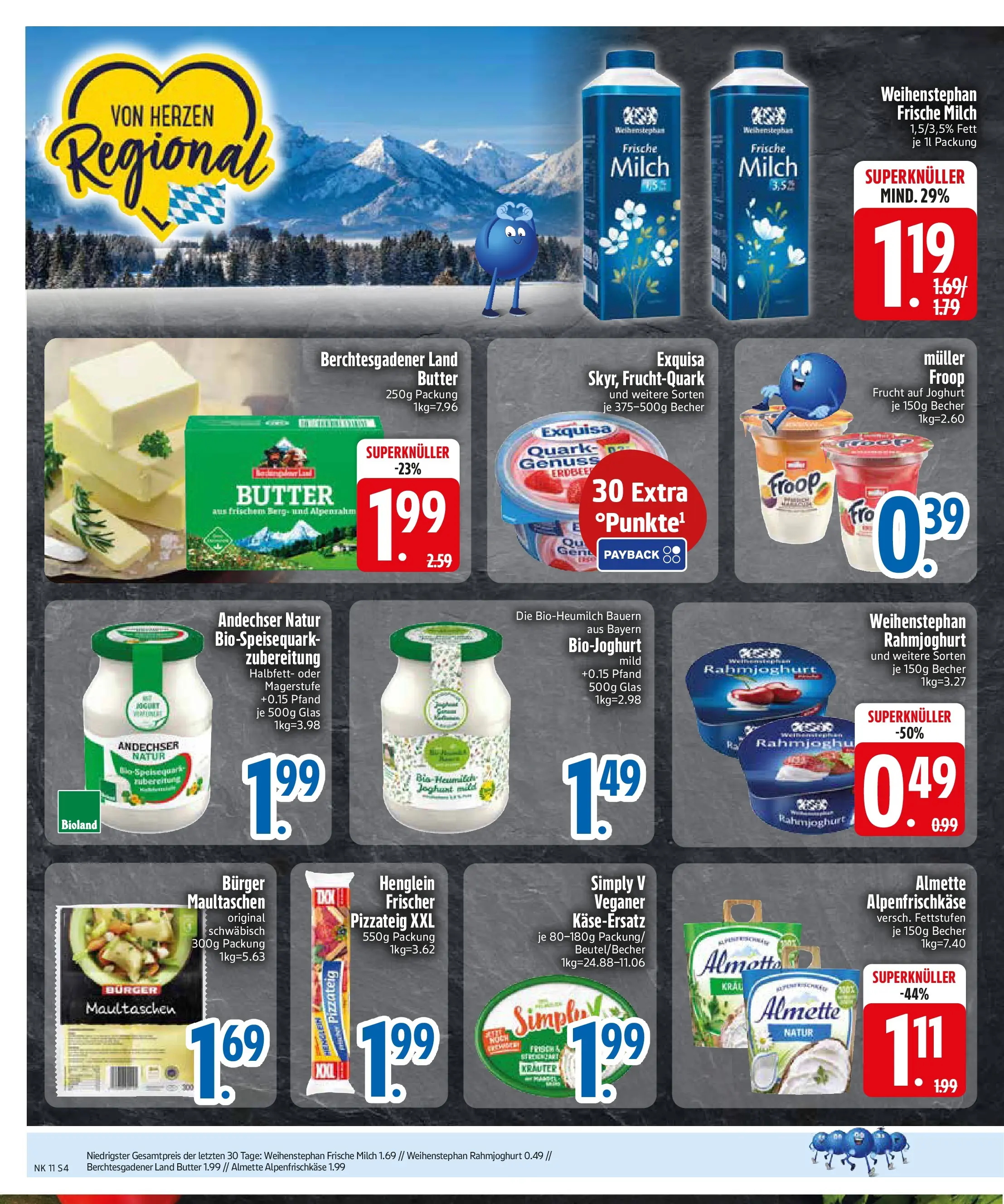 Edeka prospekt Zwiesel	 (ab 09.03.2026) » Angebote Online | Seite: 4 | Produkte: Almette, Milch, Burger, Maultaschen