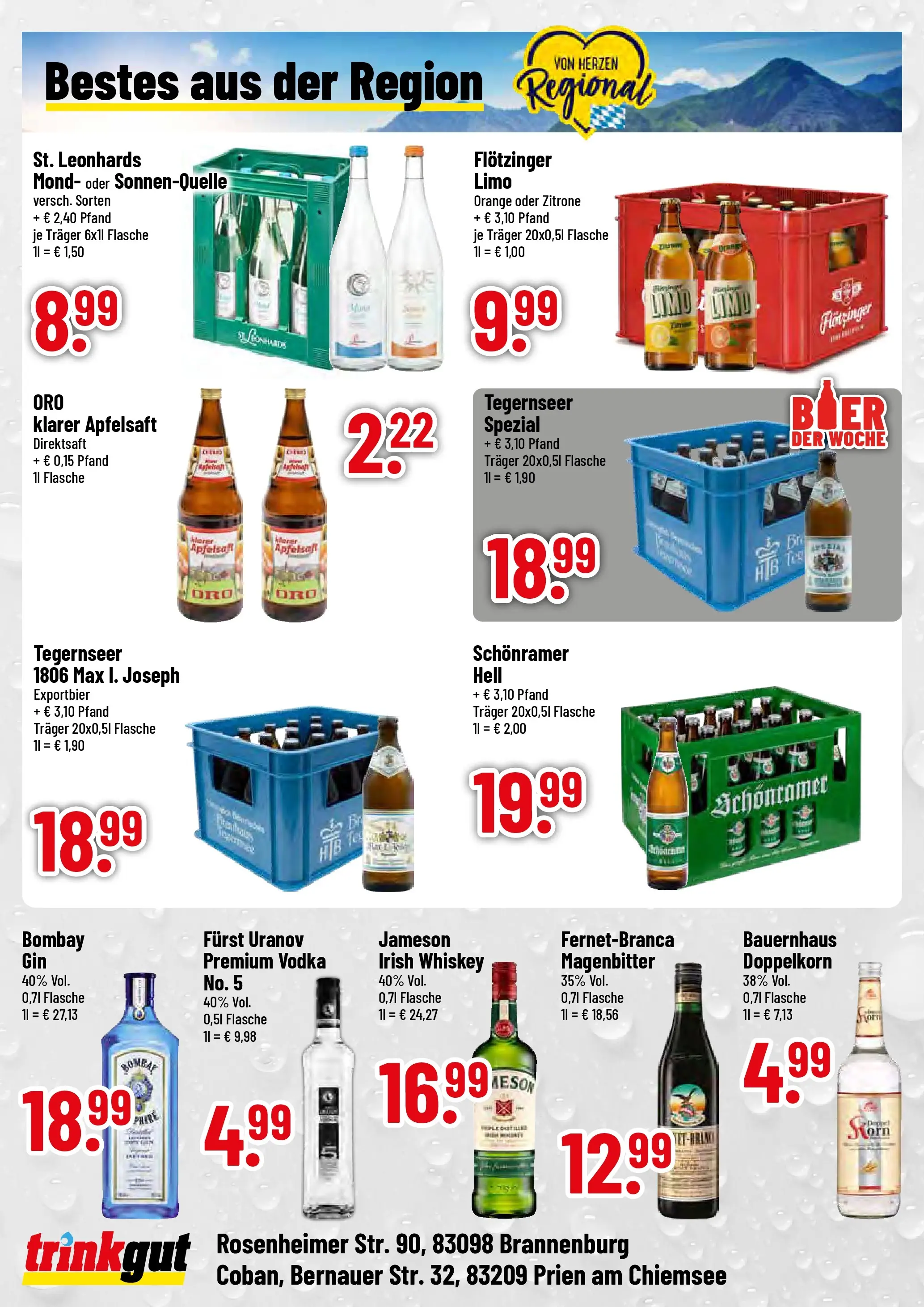 Trinkgut Prospekt Prien Am Chiemsee  (ab 09.03.2026) » Angebote online | Seite: 4 | Produkte: Jameson, Apfelsaft, Zitrone, Vodka