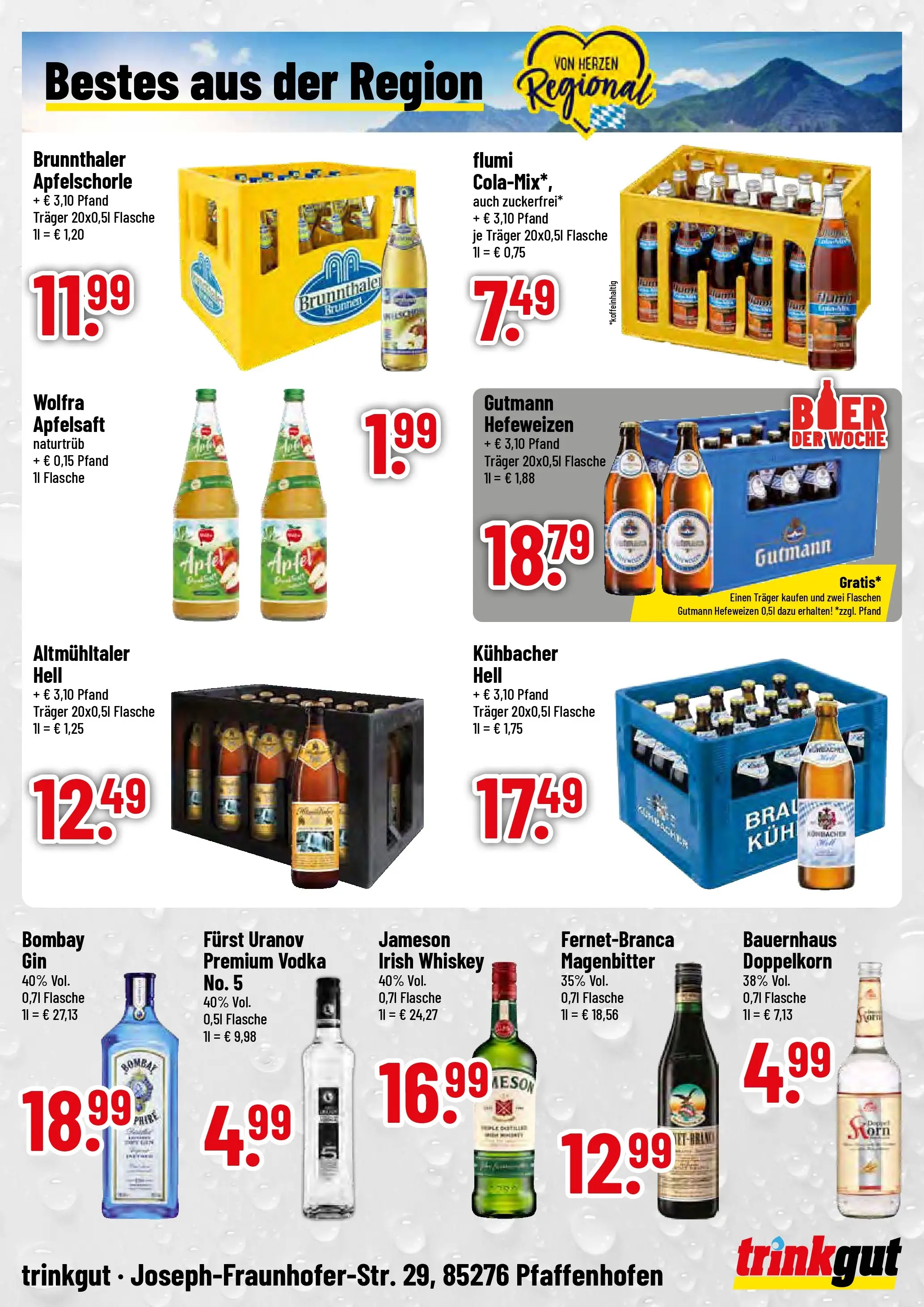 Trinkgut Prospekt Pfaffenhofen/Ilm (ab 09.03.2026) » Angebote online | Seite: 4 | Produkte: Äpfel, Jameson, Apfelsaft, Vodka