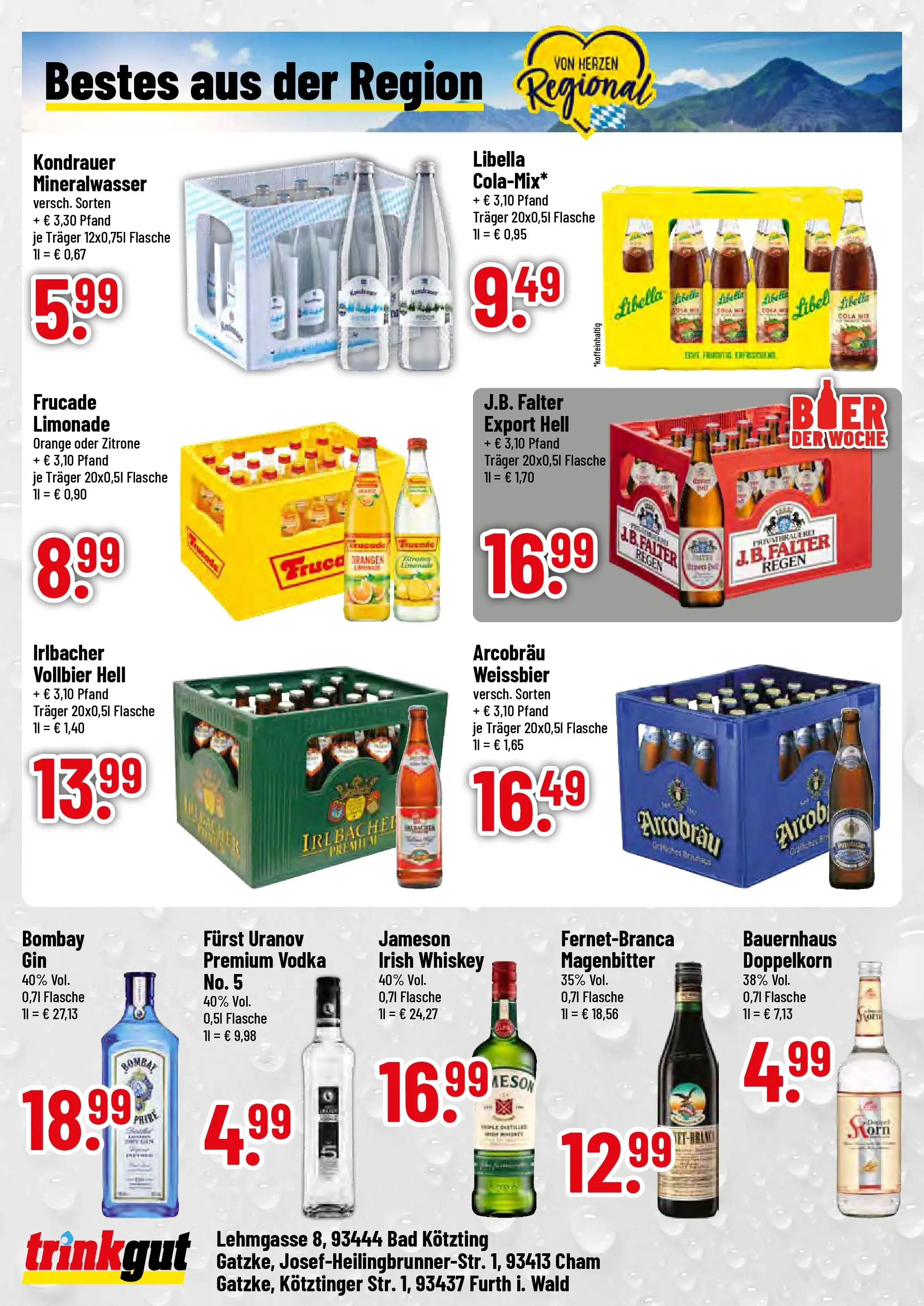 Trinkgut Prospekt Bad Kötzting (ab 09.03.2026) » Angebote online | Seite: 4 | Produkte: Weißbier, Jameson, Zitrone, Whiskey