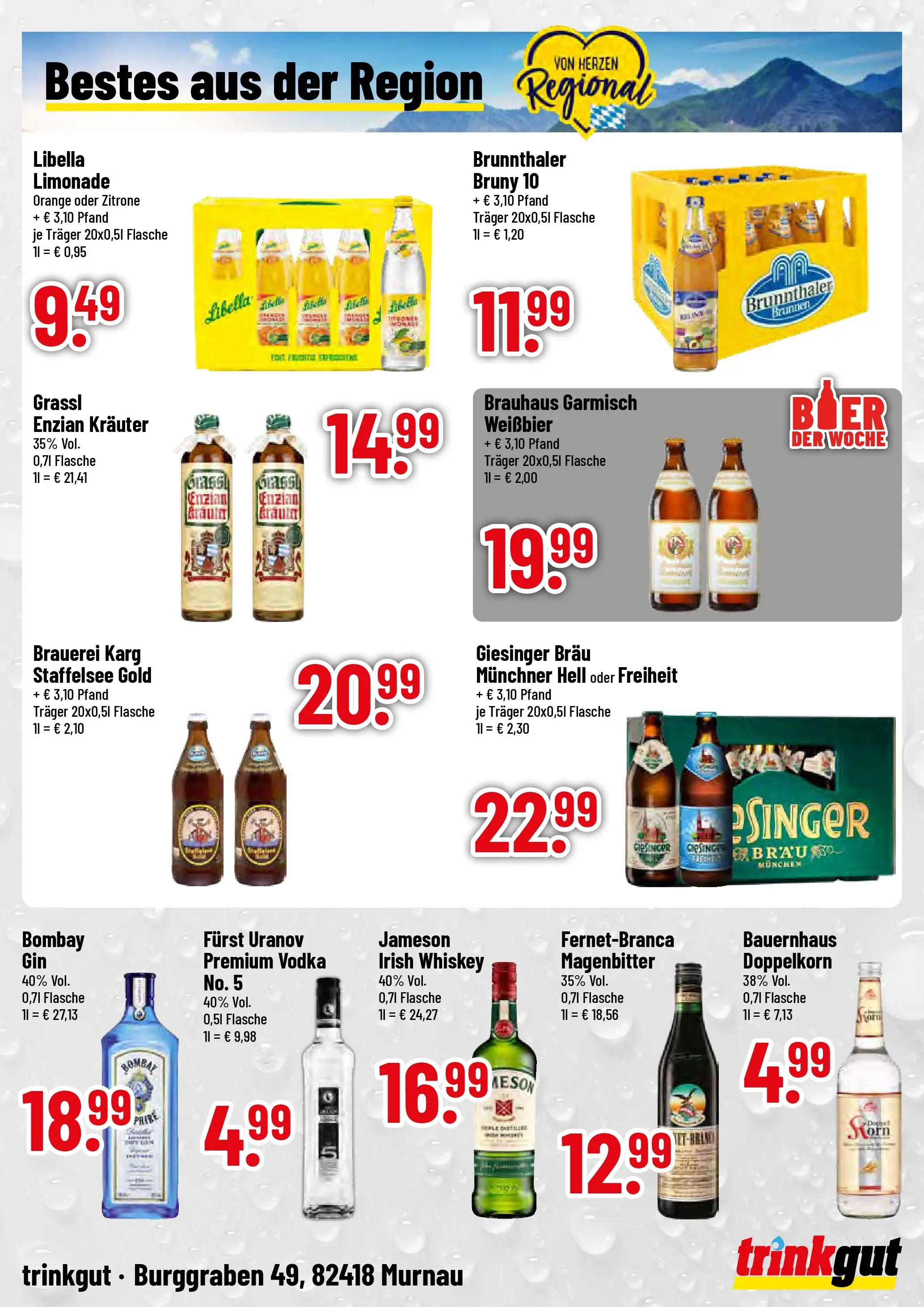 Trinkgut - trinkgut: Wochenangebote (ab 08.03.2026) » Angebote online | Seite: 4 | Produkte: Weißbier, Jameson, Vodka, Whiskey