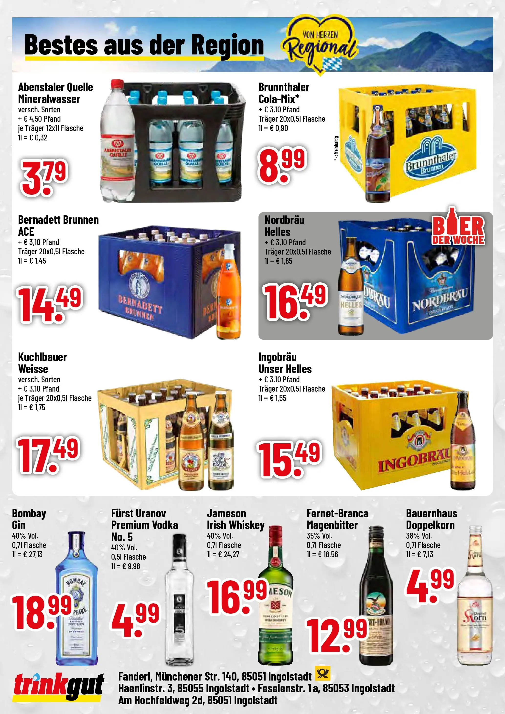 Trinkgut Prospekt Ingolstadt (ab 09.03.2026) » Angebote online | Seite: 4 | Produkte: Jameson, Mineralwasser, Vodka, Whiskey