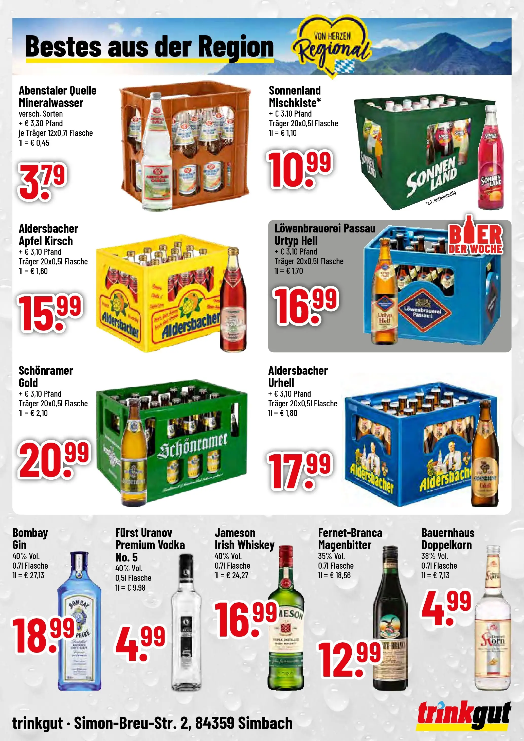 Trinkgut Prospekt Simbach/Inn (ab 09.03.2026) » Angebote online | Seite: 4 | Produkte: Äpfel, Jameson, Mineralwasser, Whiskey