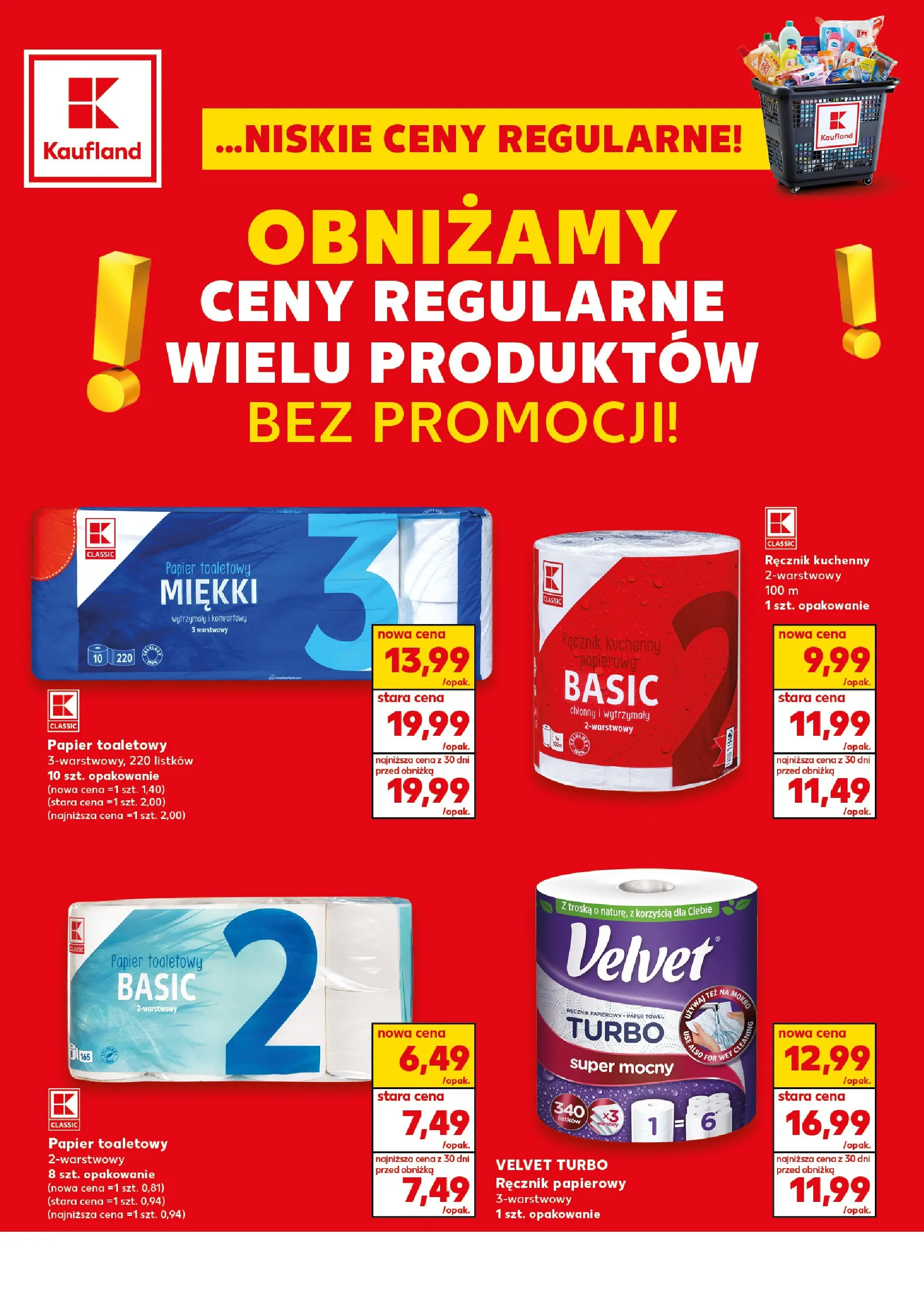 Kaufland gazetka - Obniżone ceny od 05.03.2026 - od jutra PDF | Strona: 4 | Produkty: Papier toaletowy, Ręcznik papierowy